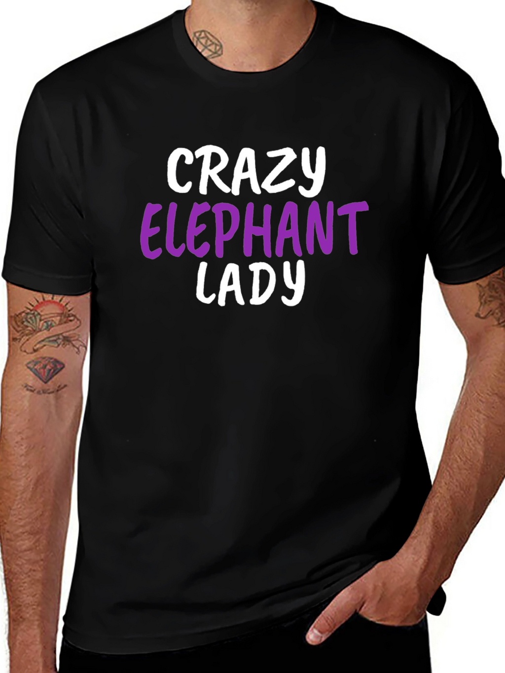 Crazy Elephant Lady T-Shirt - Animal Lover Tee