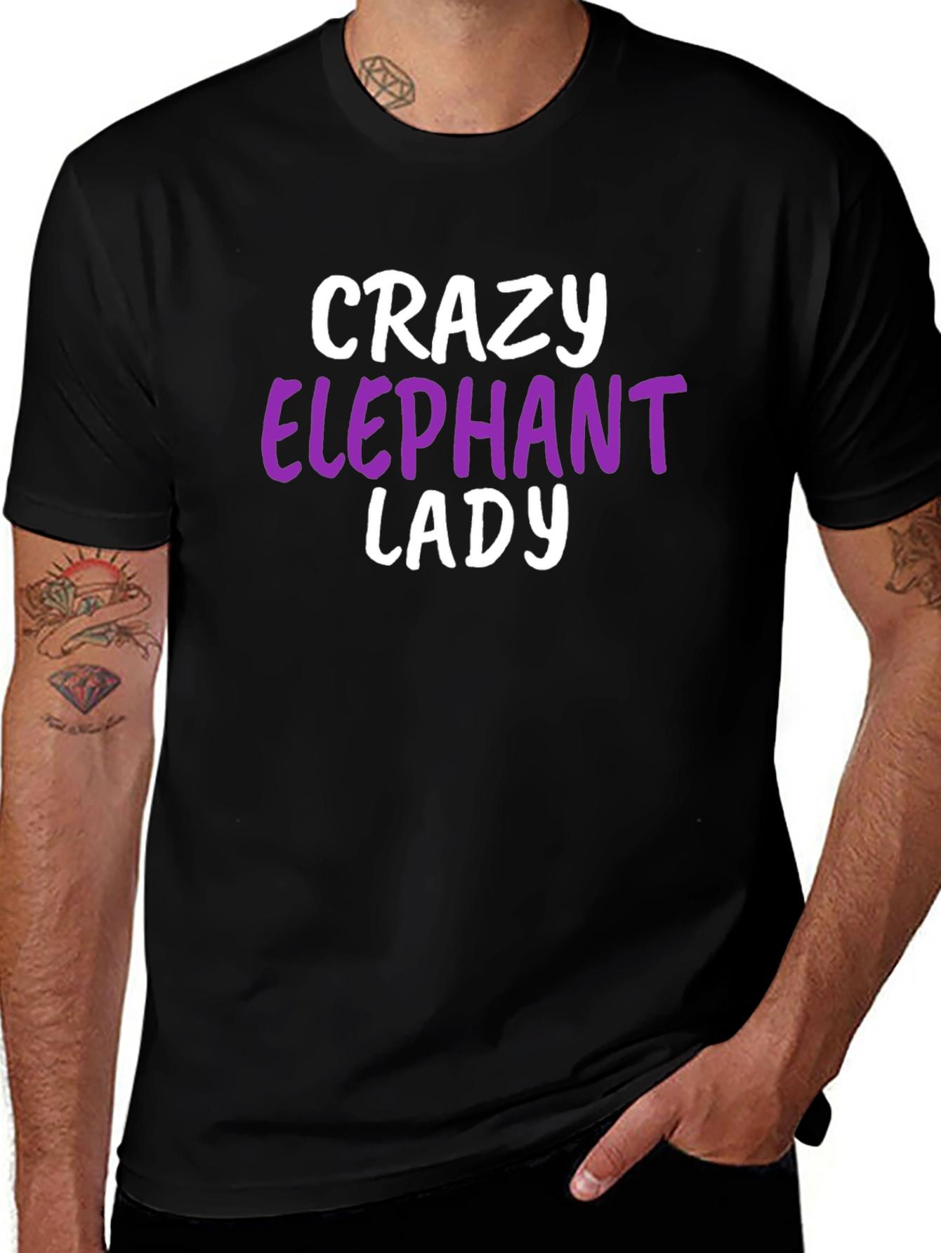 Crazy Elephant Lady T-Shirt - Animal Lover Tee