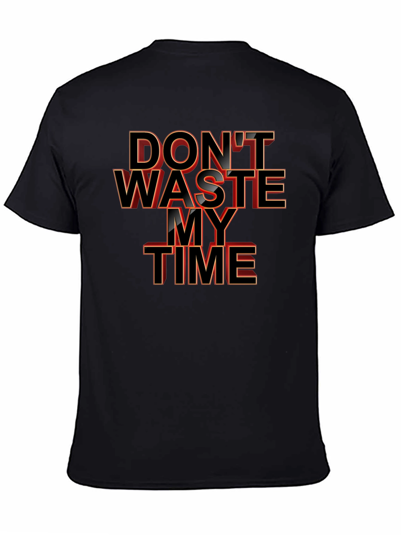 Dont Waste My Time Black Graphic Tee