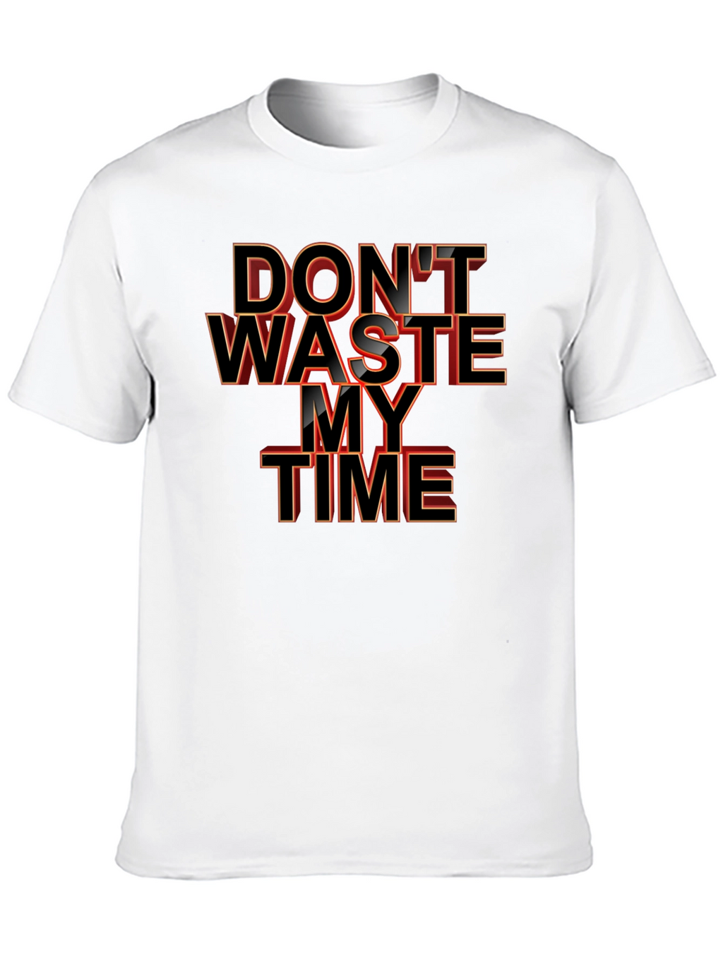 Dont Waste My Time Black Graphic Tee