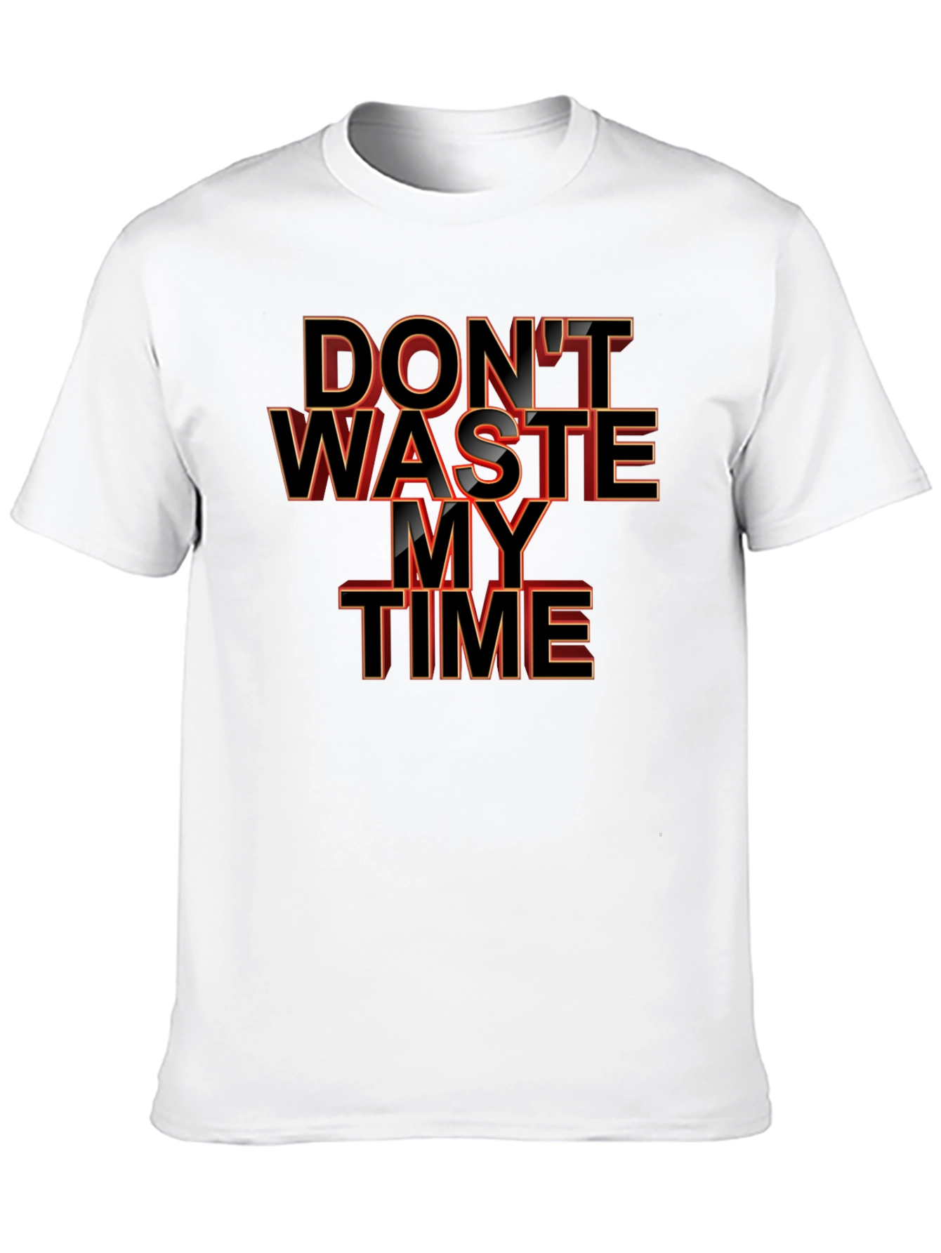 Dont Waste My Time Black Graphic Tee
