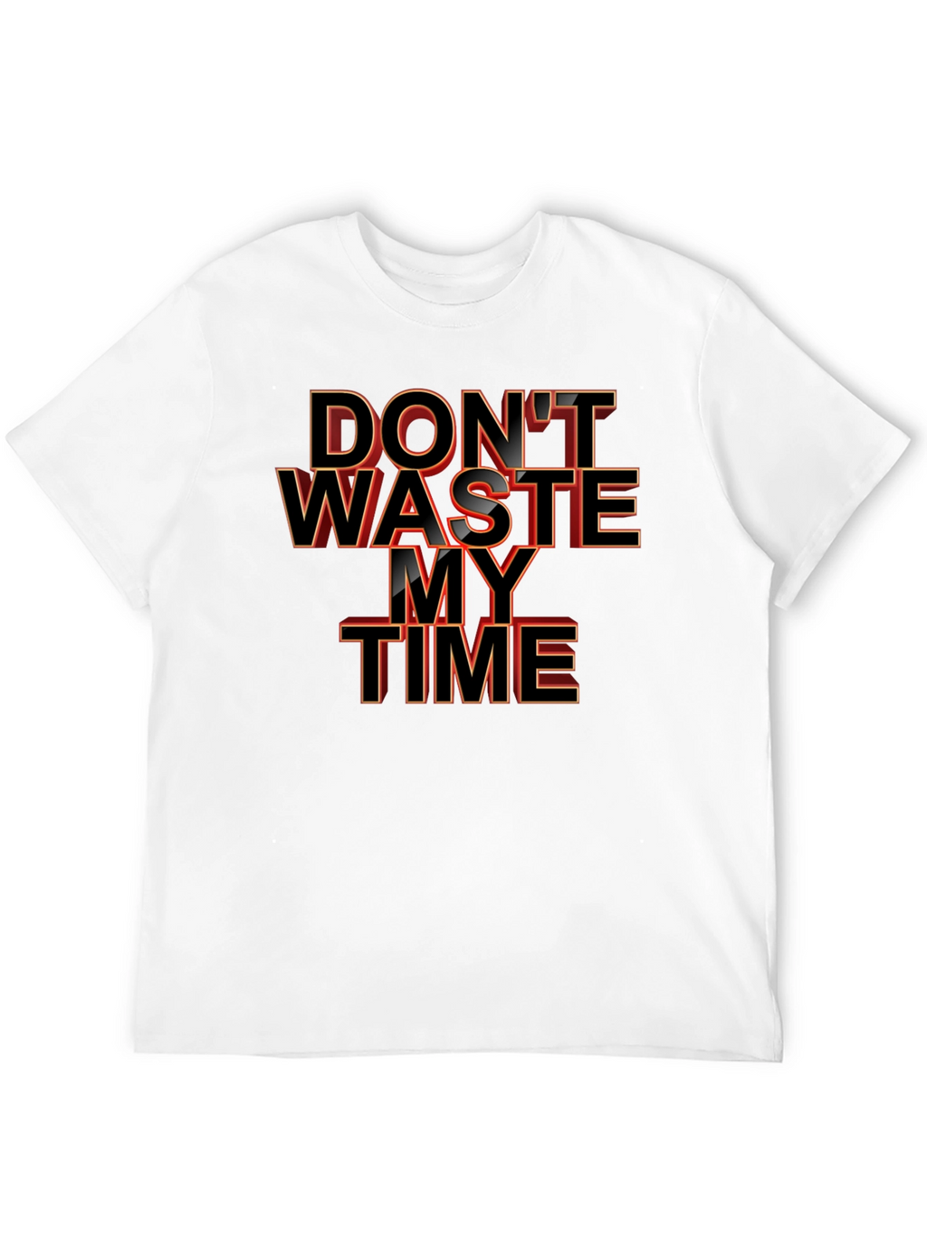 Dont Waste My Time Black Graphic Tee