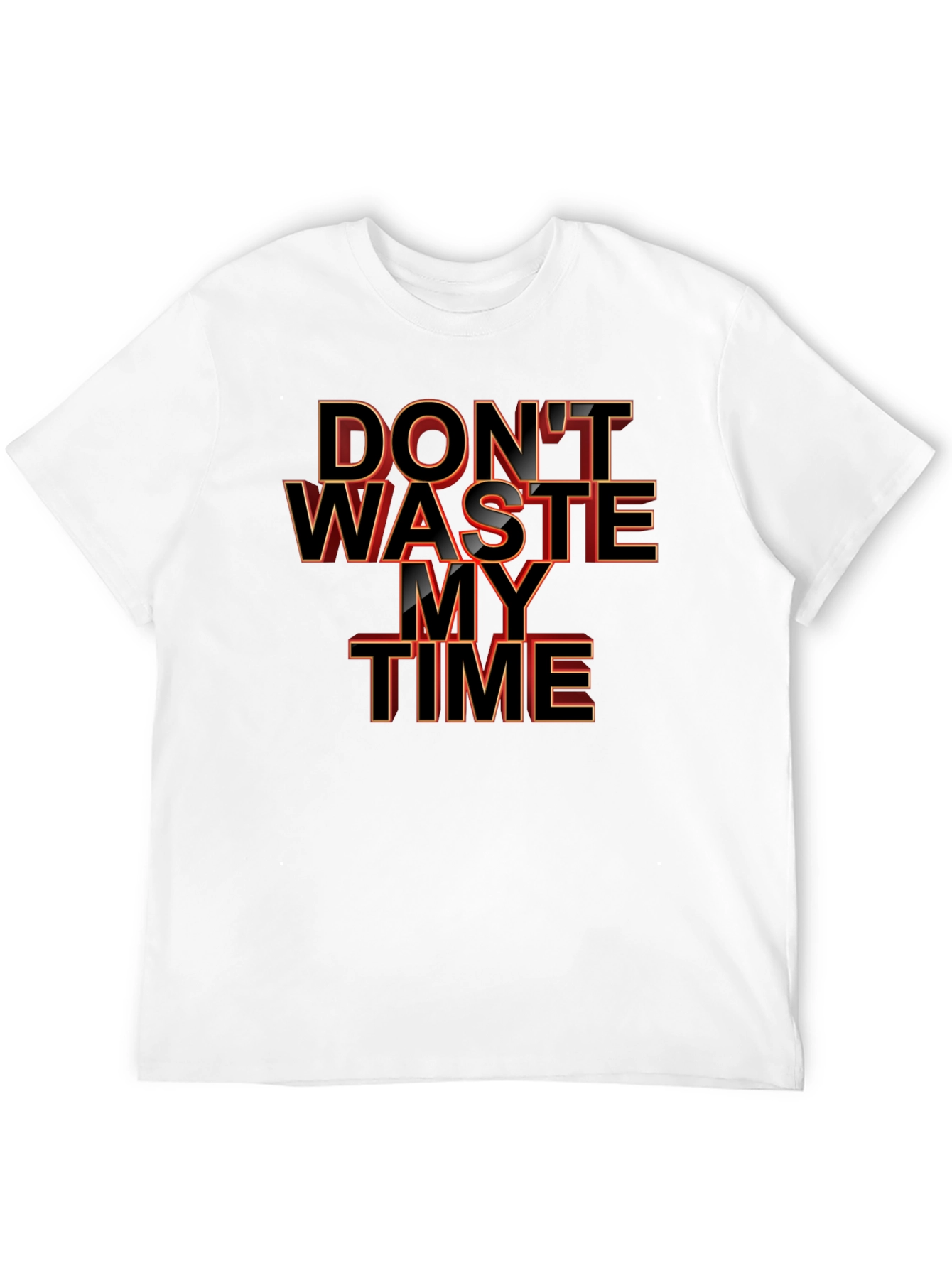 Dont Waste My Time Black Graphic Tee