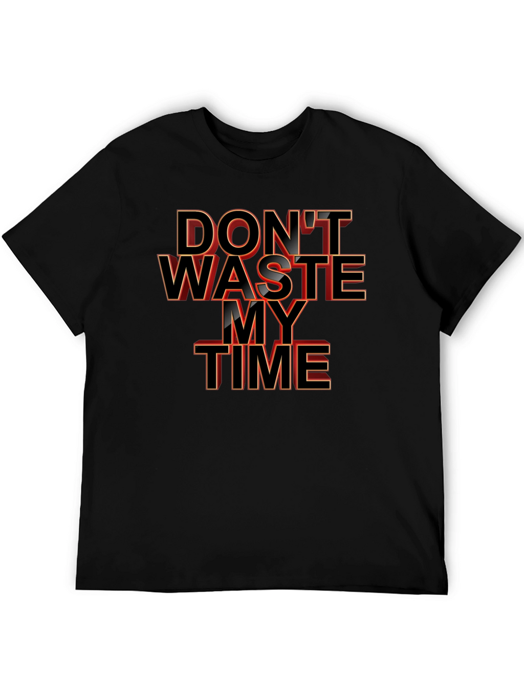 Dont Waste My Time Black Graphic Tee