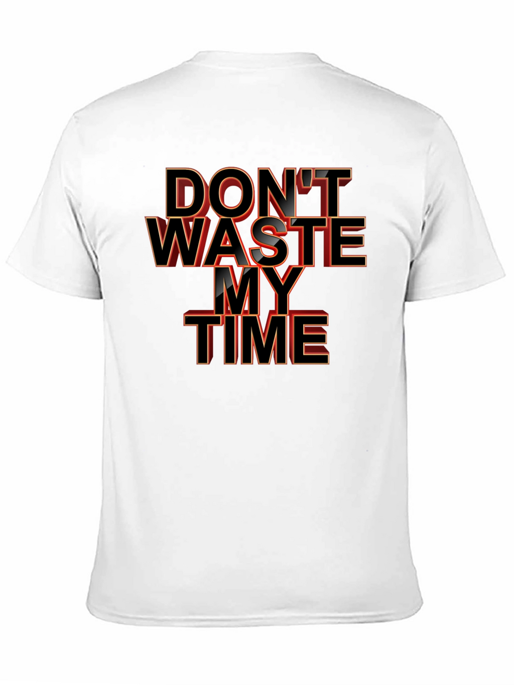 Dont Waste My Time Black Graphic Tee