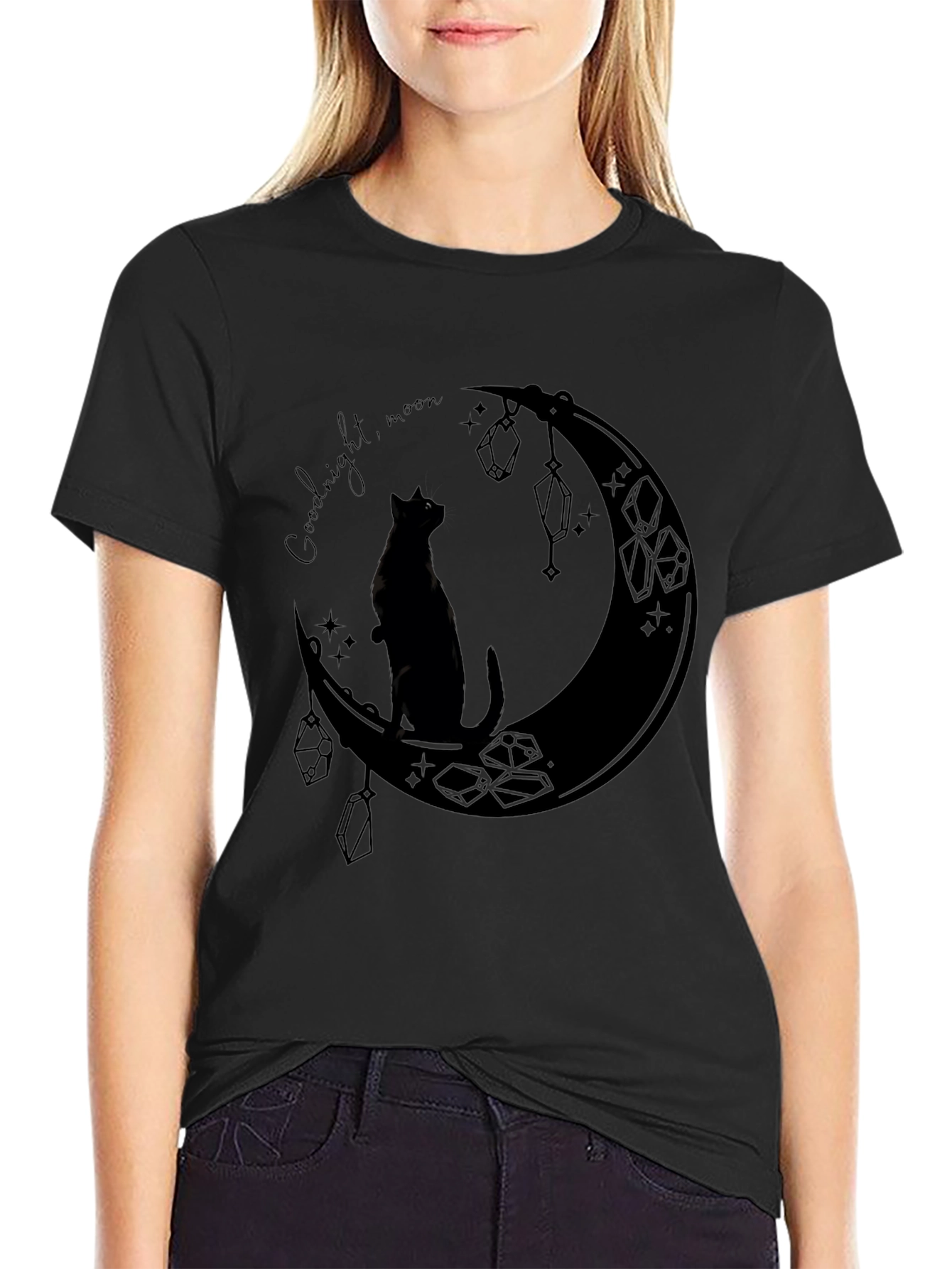 Goodnight Moon Cat T-Shirt - Stylish Graphic Tee