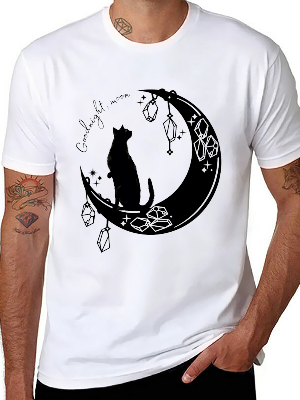 Goodnight Moon Cat T-Shirt - Stylish Graphic Tee