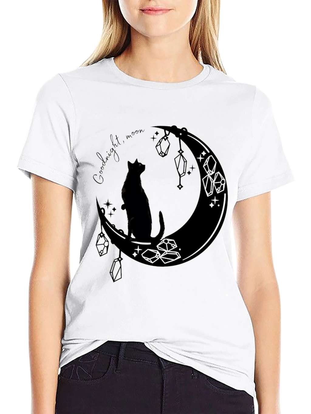 Goodnight Moon Cat T-Shirt - Stylish Graphic Tee