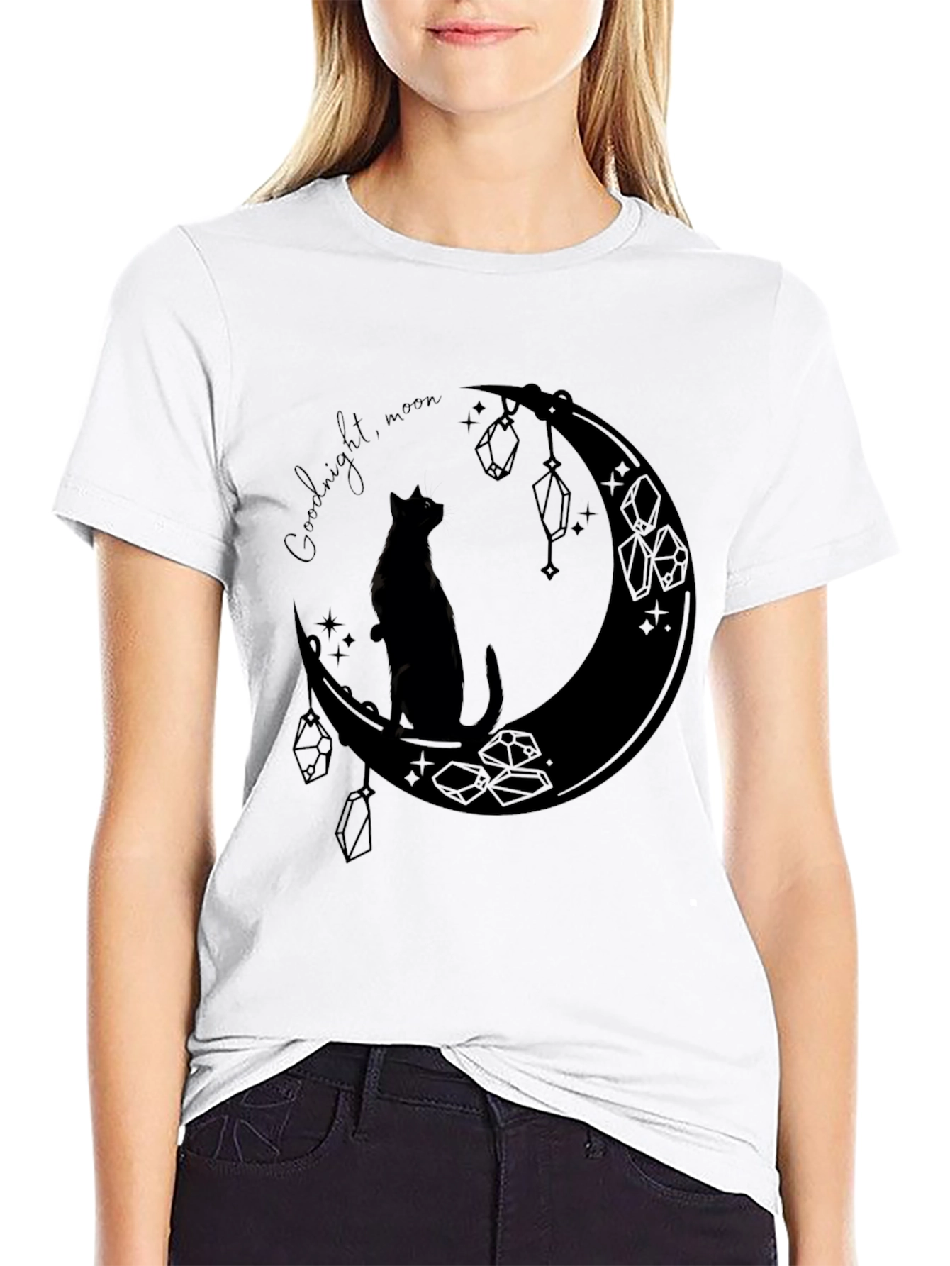 Goodnight Moon Cat T-Shirt - Stylish Graphic Tee