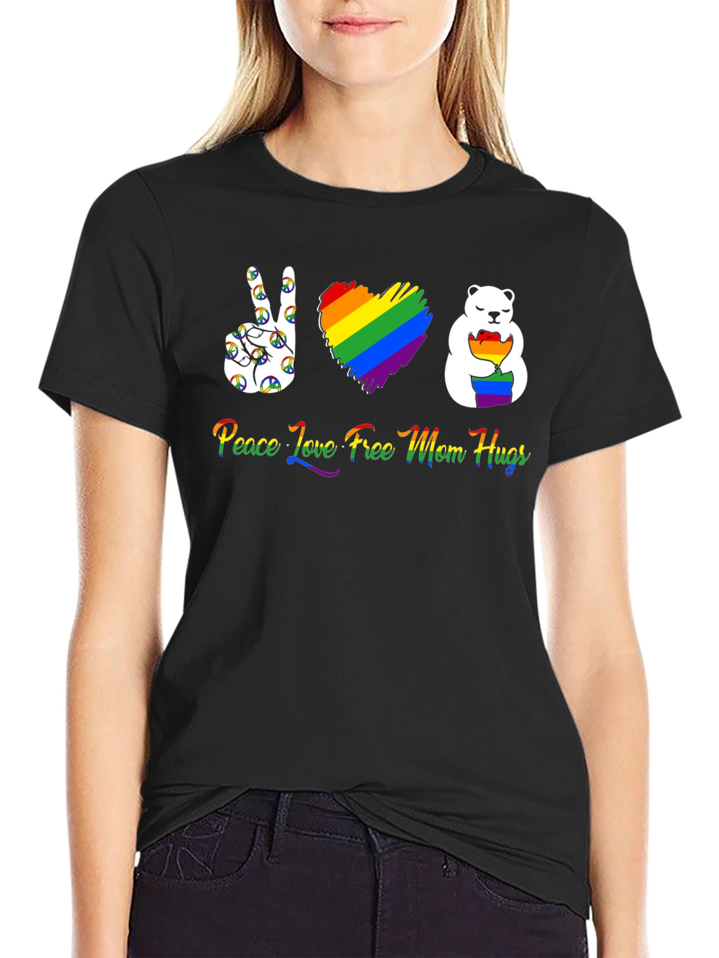 Peace Love Free Mom Hugs T-Shirt
