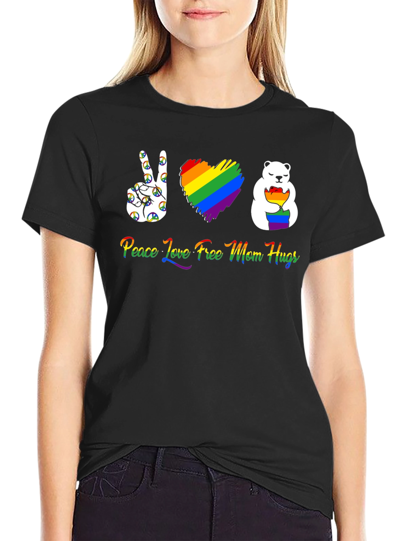 Peace Love Free Mom Hugs T-Shirt