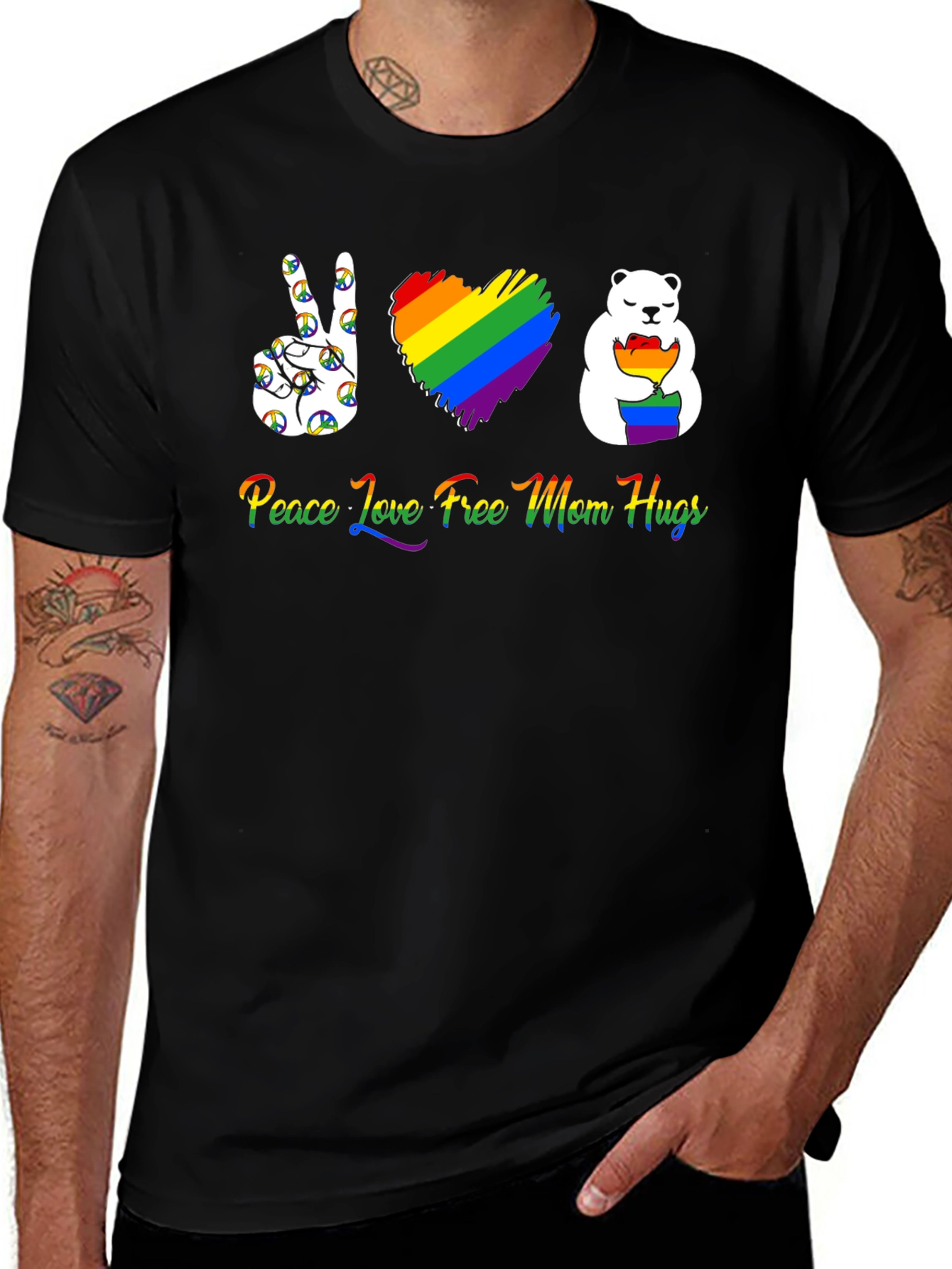 Peace Love Free Mom Hugs T-Shirt