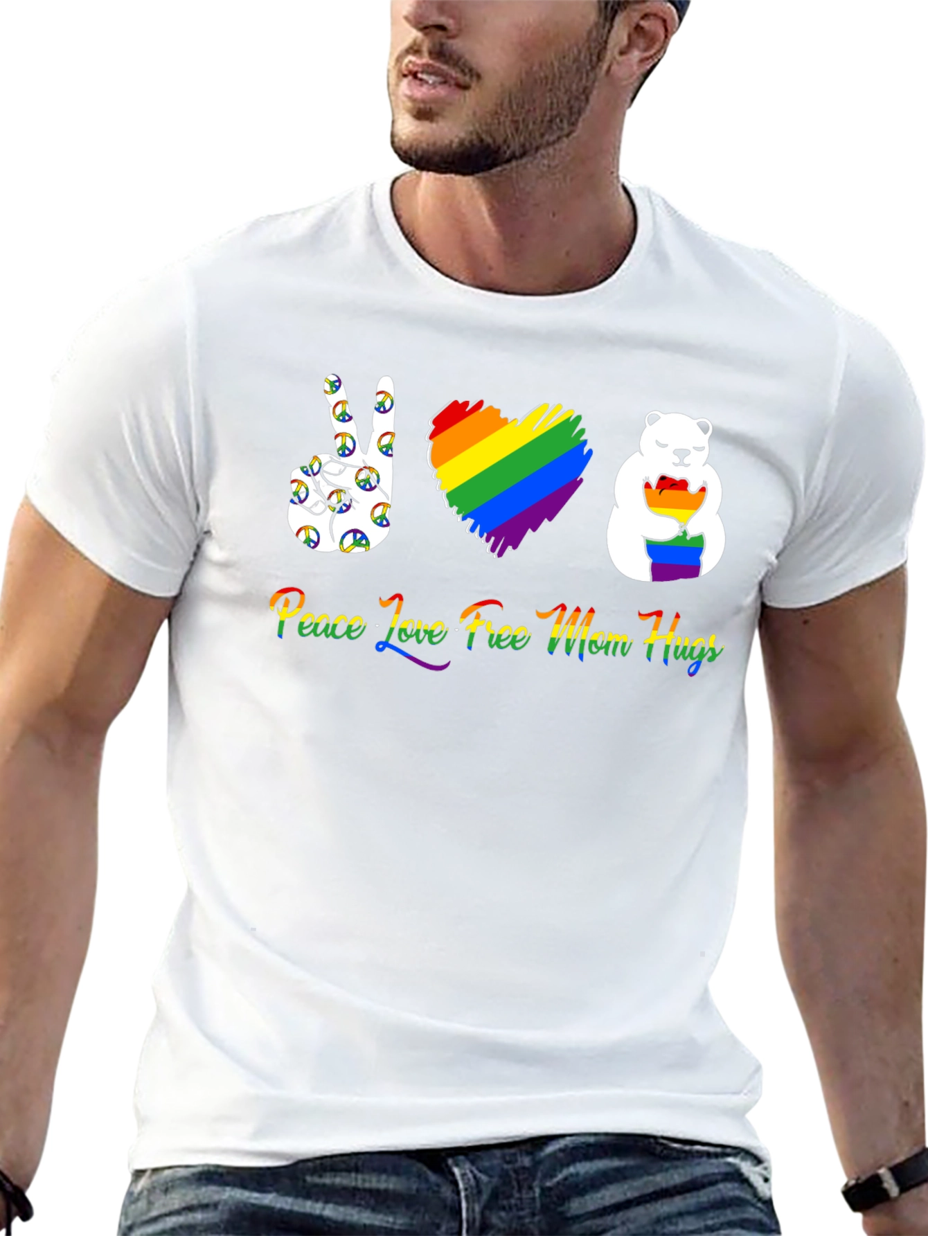 Peace Love Free Mom Hugs T-Shirt