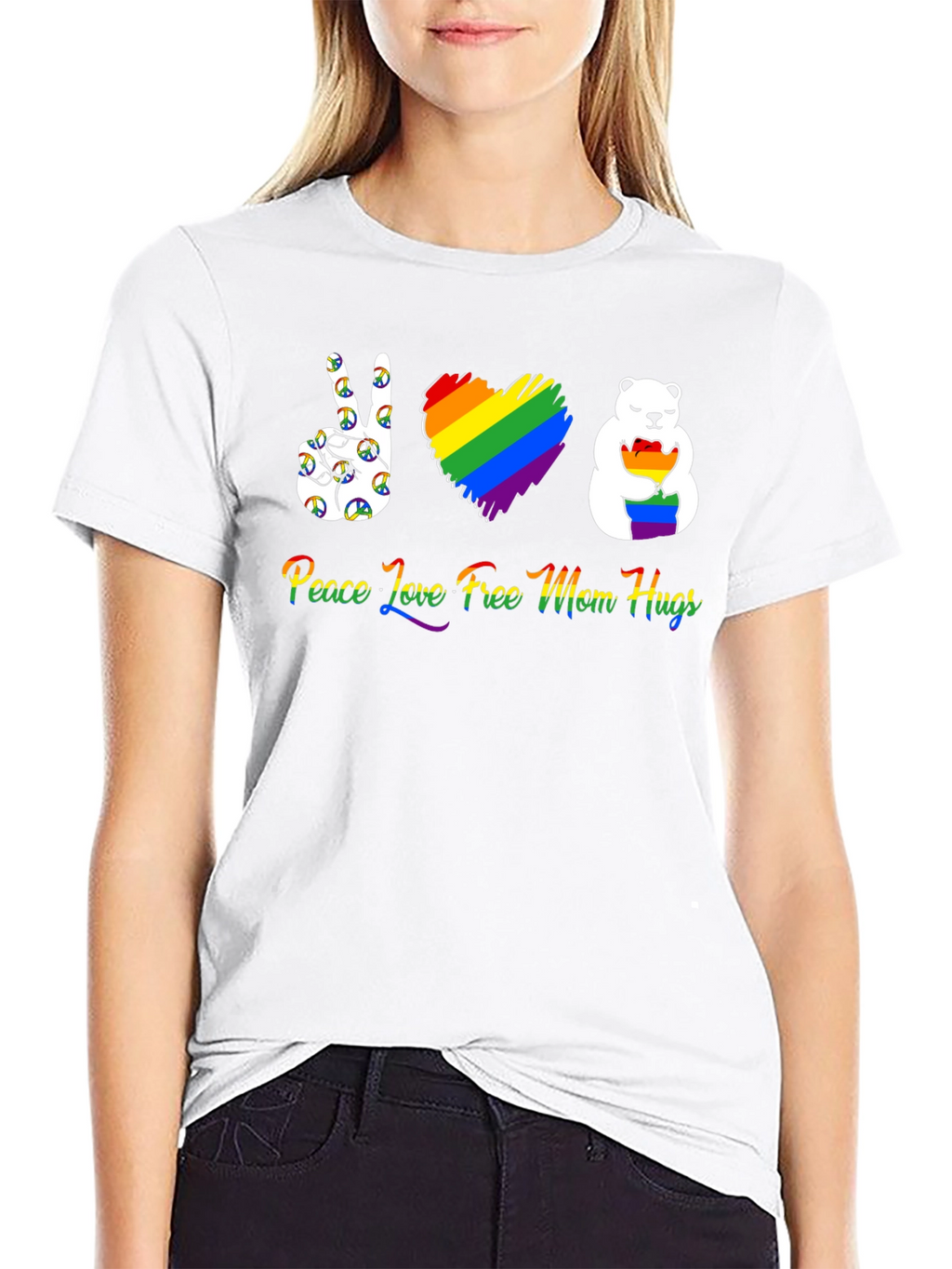 Peace Love Free Mom Hugs T-Shirt
