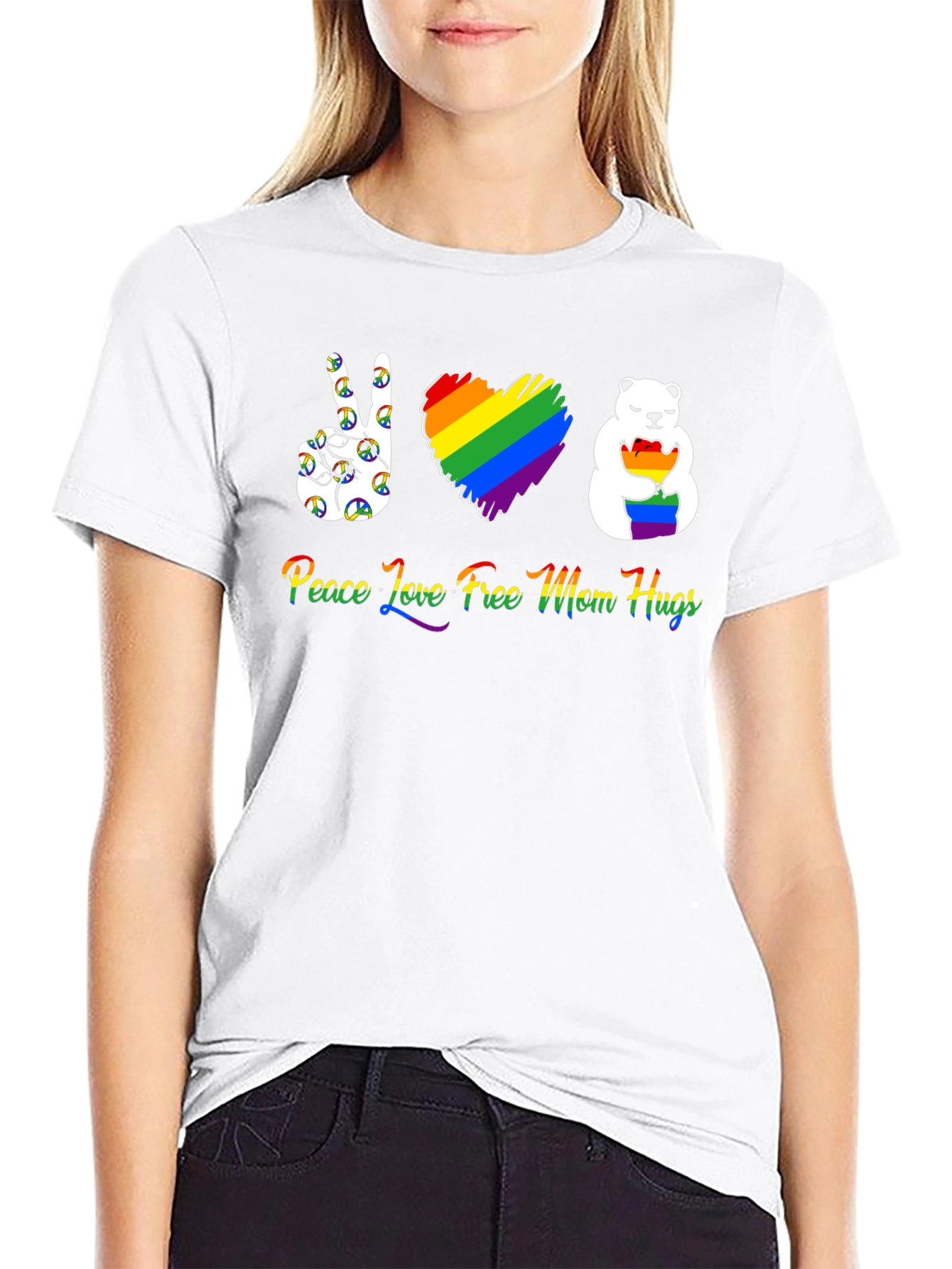 Peace Love Free Mom Hugs T-Shirt