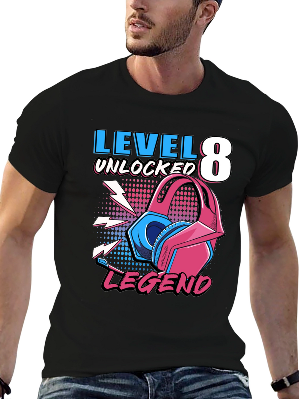 Level 8 Unlocked Gaming Legend T-Shirt