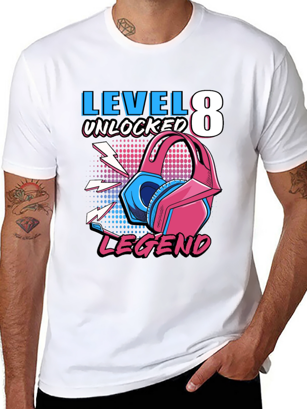 Level 8 Unlocked Gaming Legend T-Shirt
