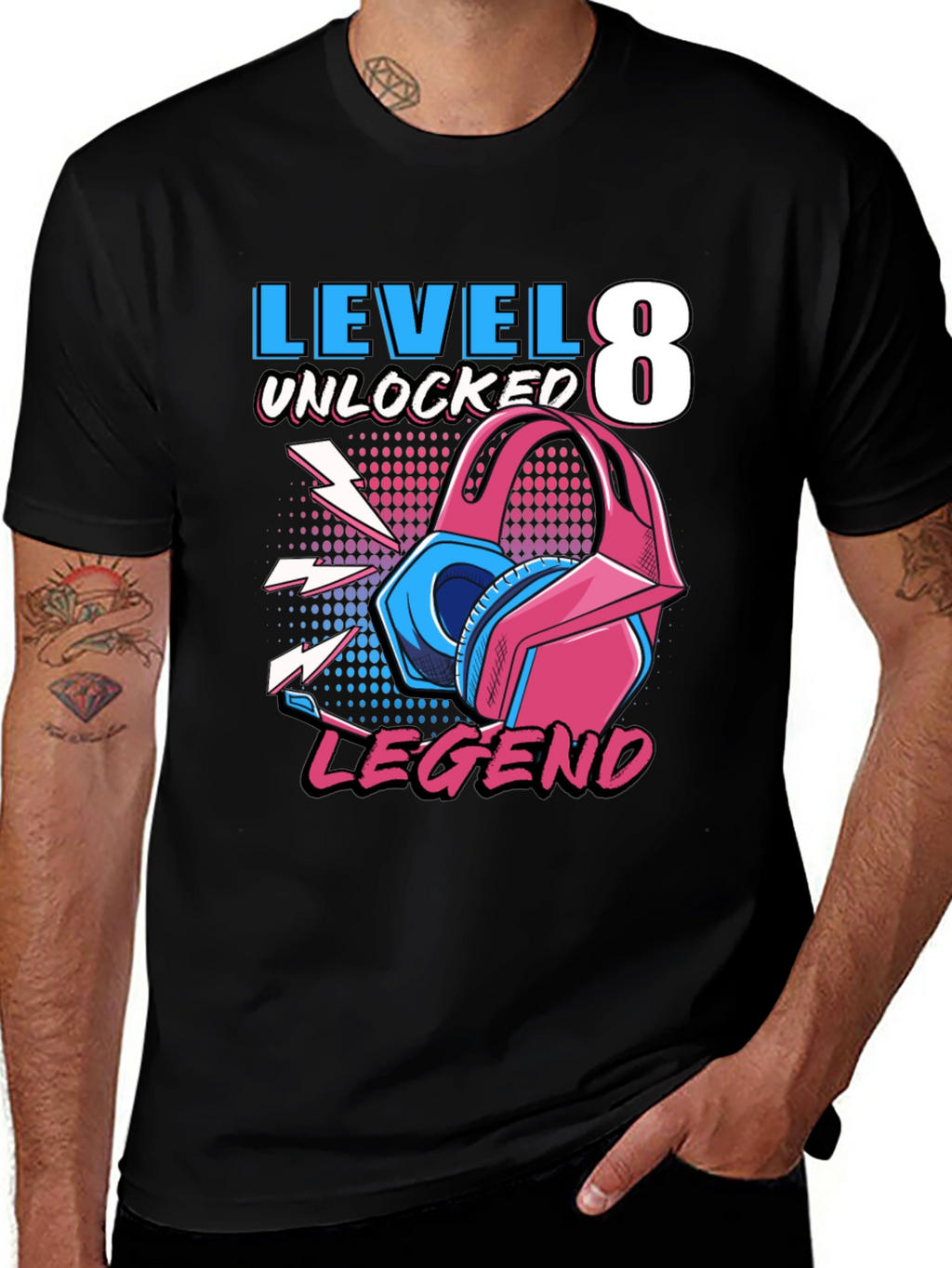 Level 8 Unlocked Gaming Legend T-Shirt