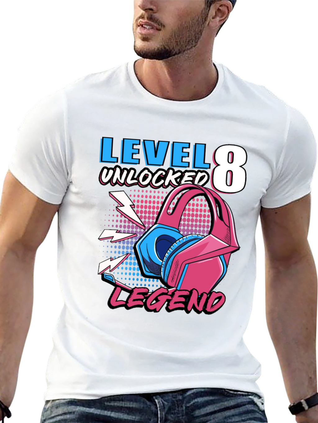 Level 8 Unlocked Gaming Legend T-Shirt