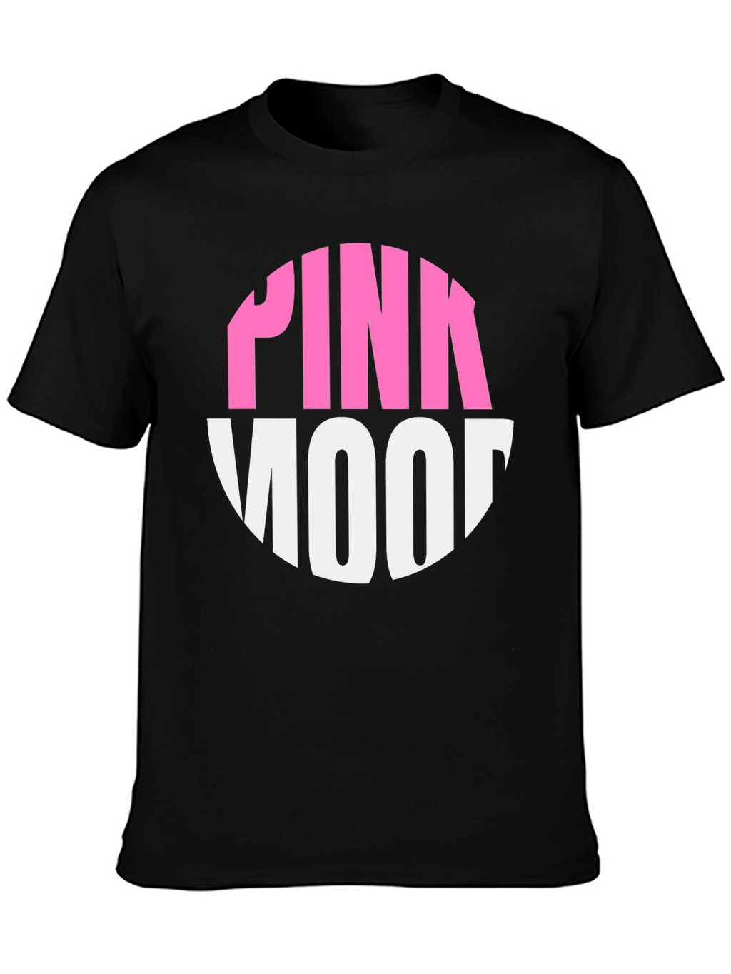 Pink Mood Graphic Tee - Black Cotton Casual T-Shirt