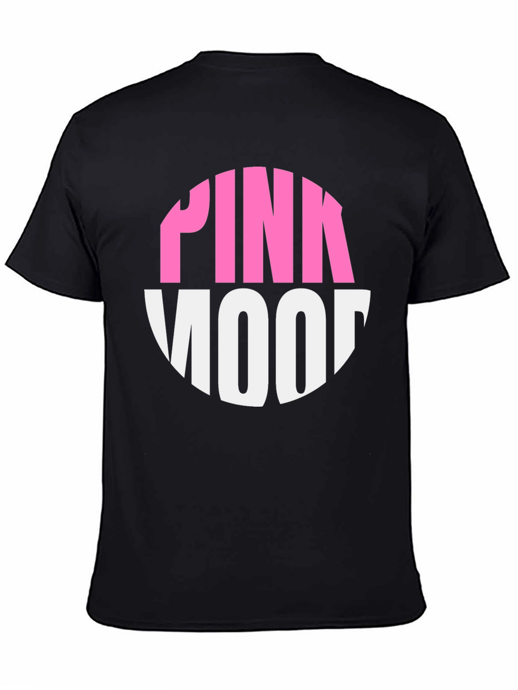 Pink Mood Graphic Tee - Black Cotton Casual T-Shirt