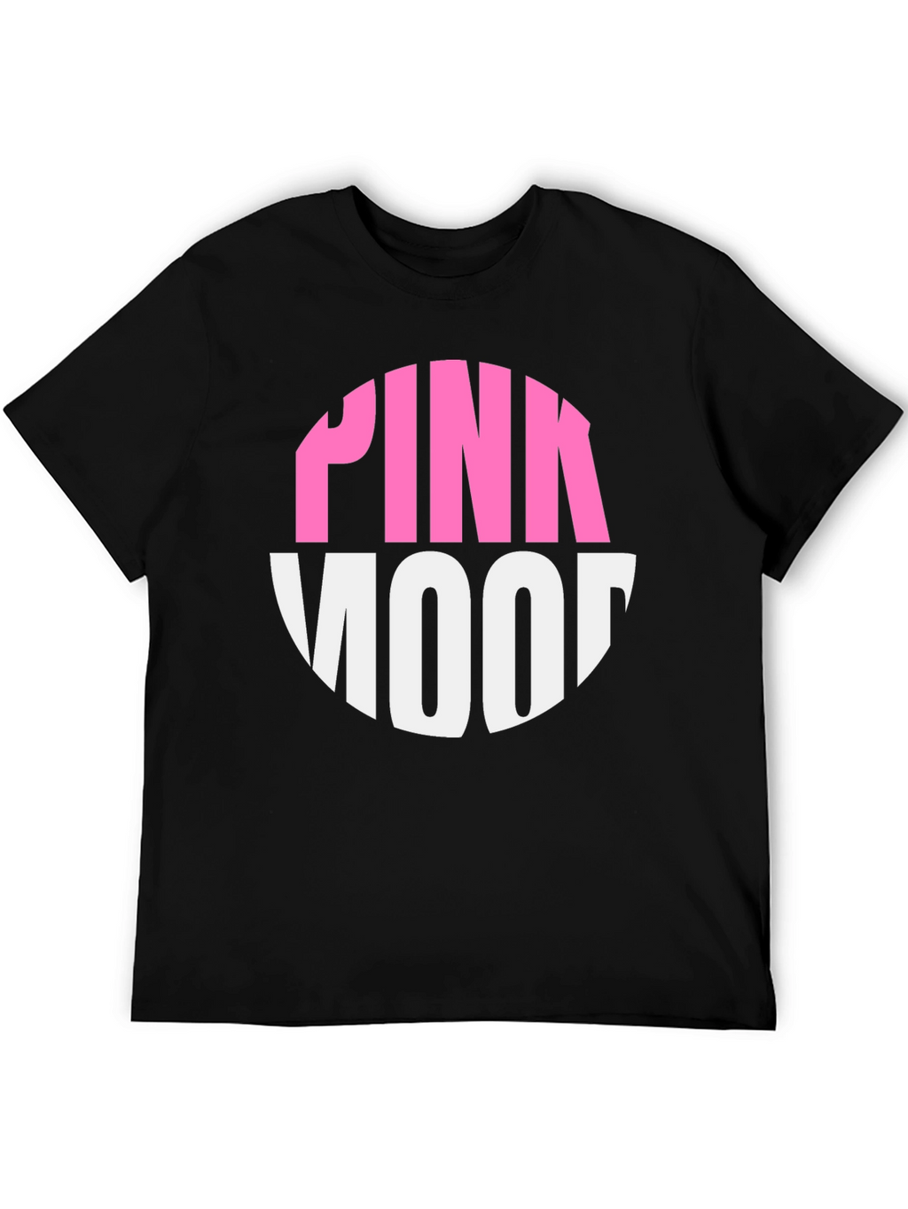 Pink Mood Graphic Tee - Black Cotton Casual T-Shirt
