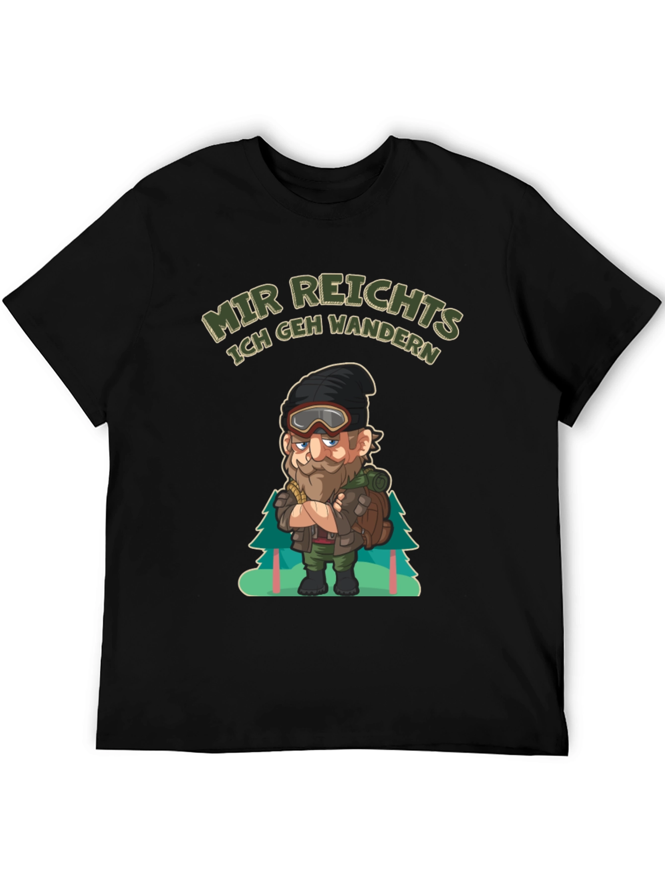 Hiking Humor Tee: Mir Reichts Ich Geh Wandern Black T-Shirt