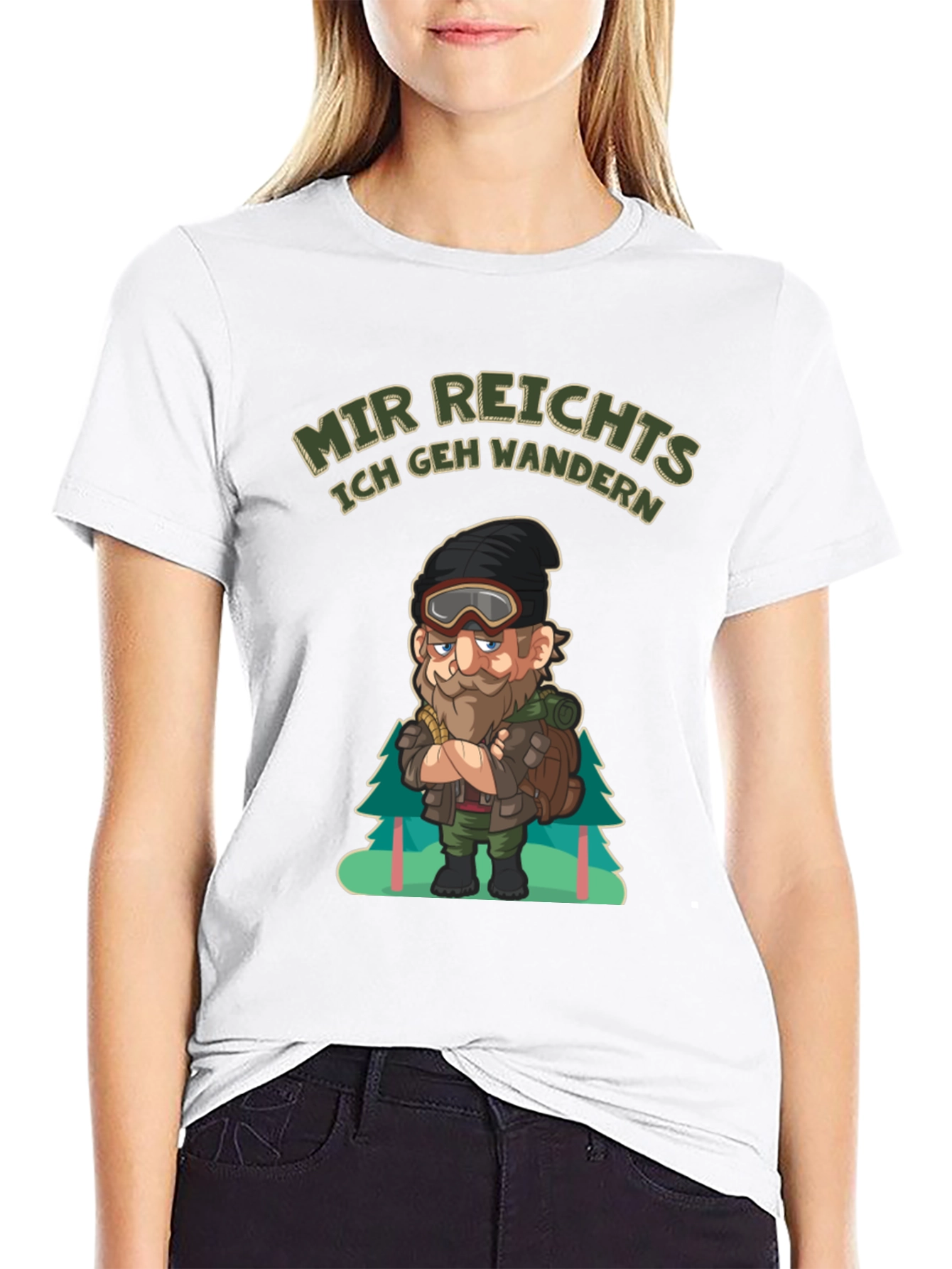 Hiking Humor Tee: Mir Reichts Ich Geh Wandern Black T-Shirt