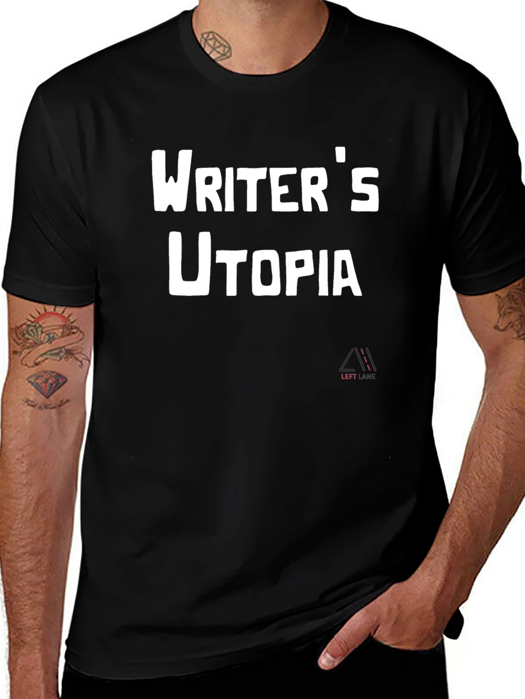 Writers Utopia Black Graphic Tee