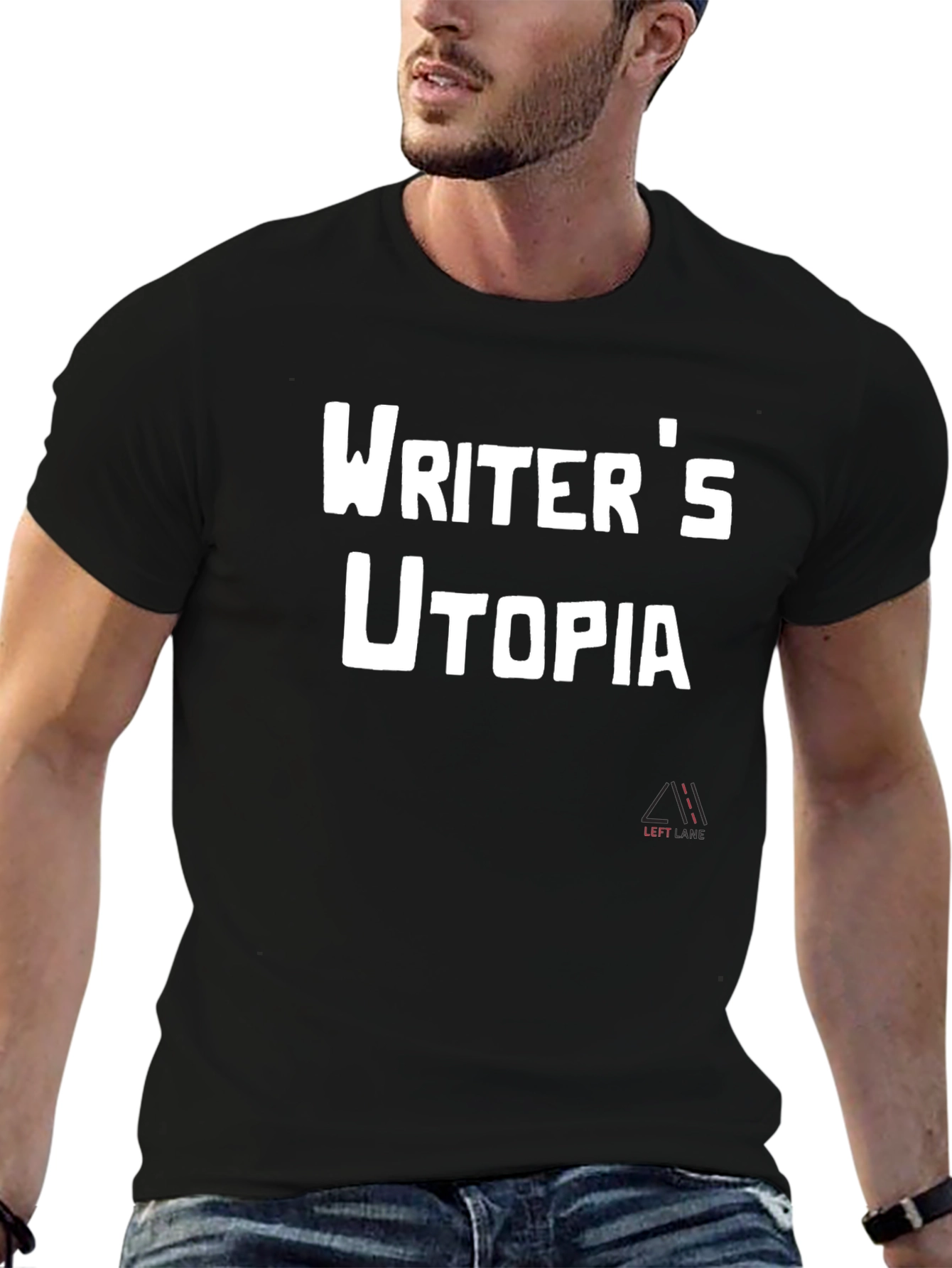 Writers Utopia Black Graphic Tee