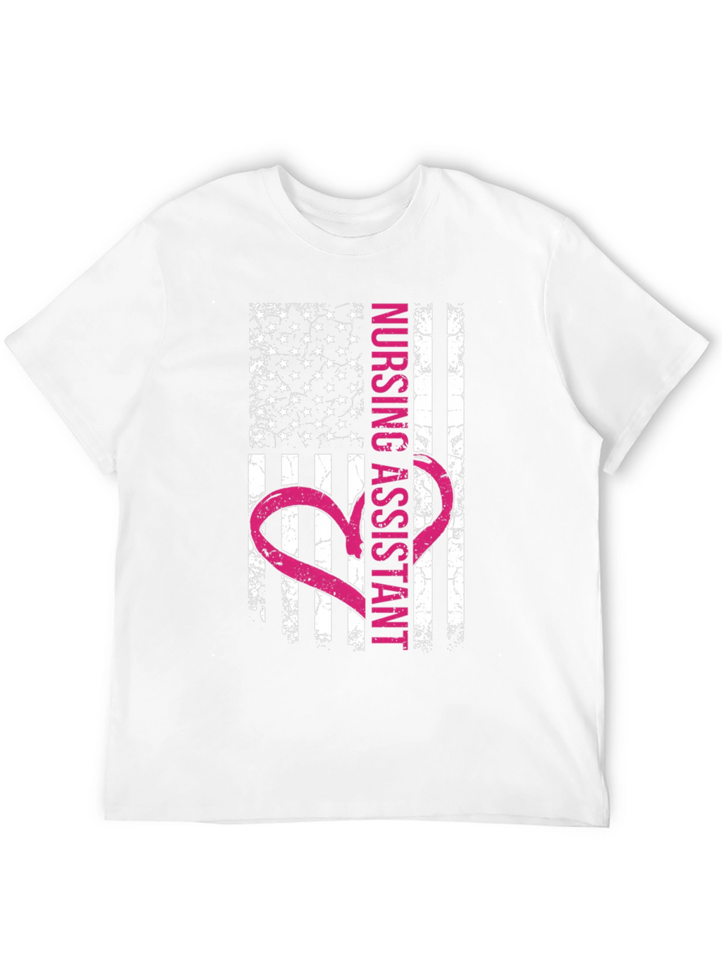 Nursing Assistant American Flag Heart T-Shirt