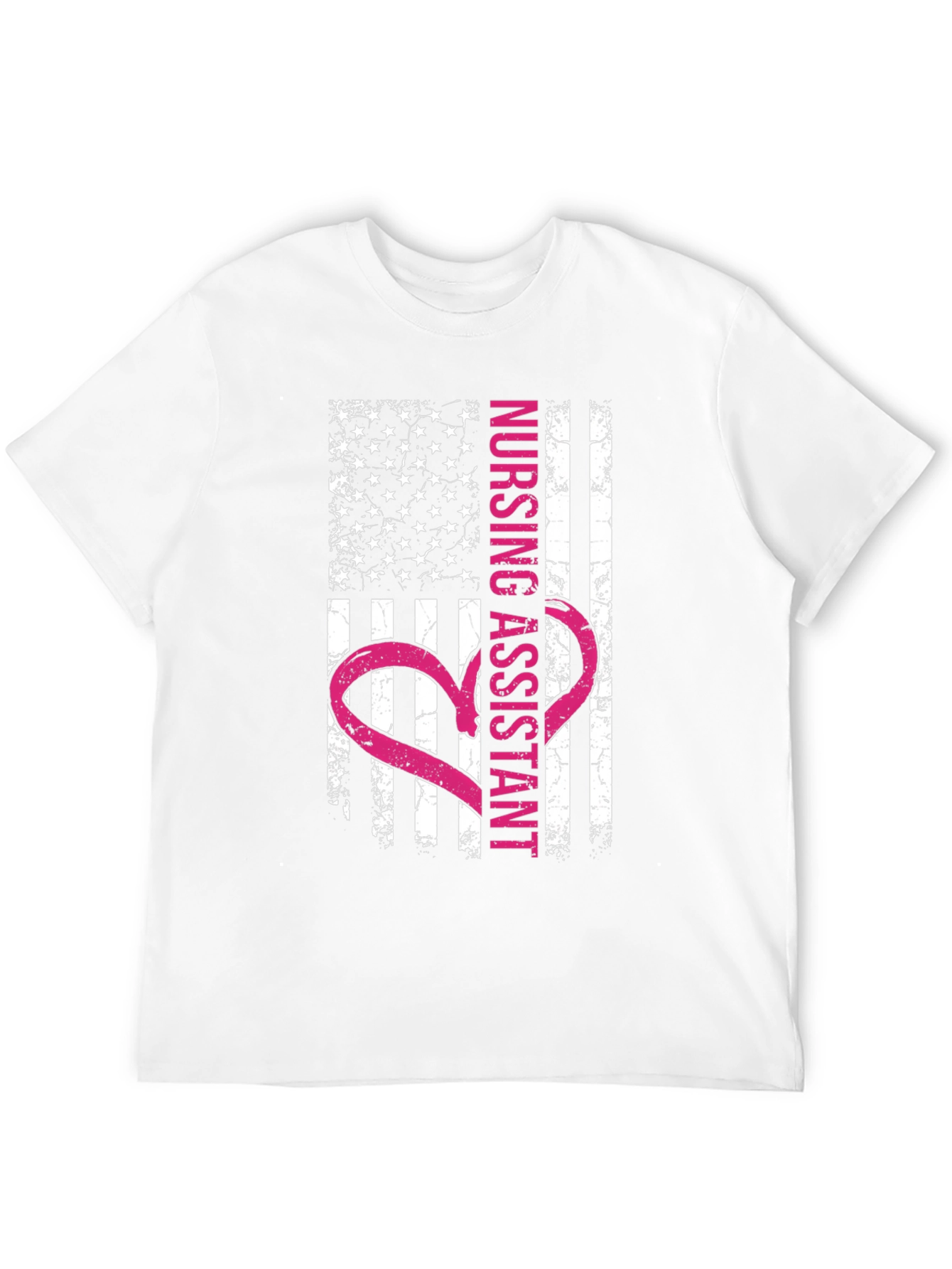 Nursing Assistant American Flag Heart T-Shirt