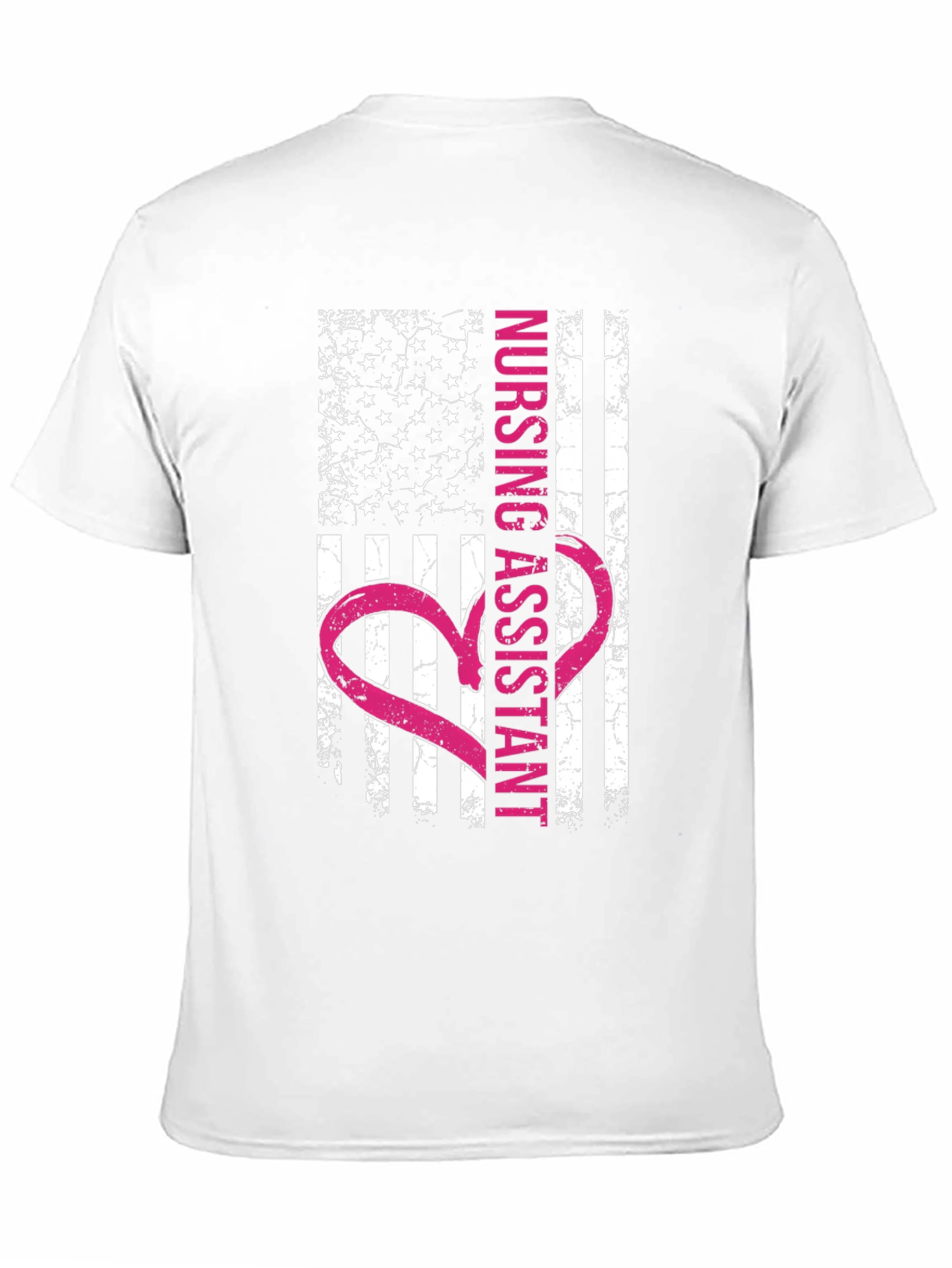 Nursing Assistant American Flag Heart T-Shirt