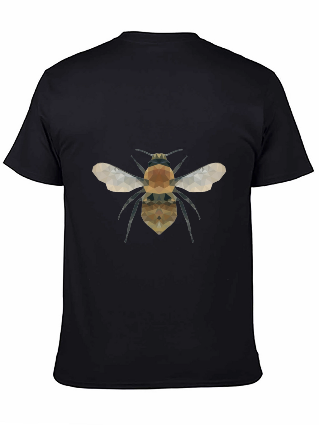 Geometric Bee Graphic Tee - Modern Black T-Shirt