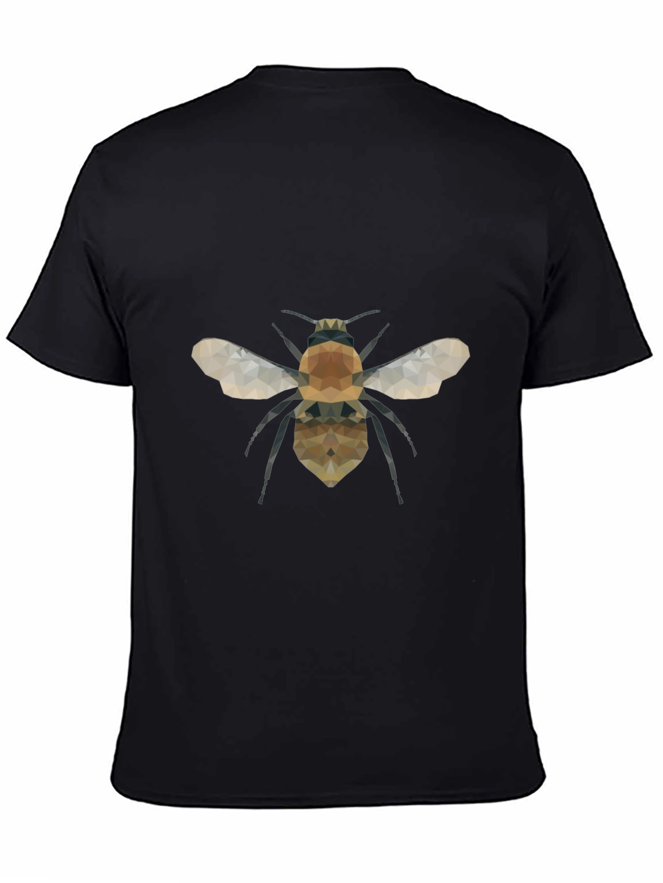 Geometric Bee Graphic Tee - Modern Black T-Shirt