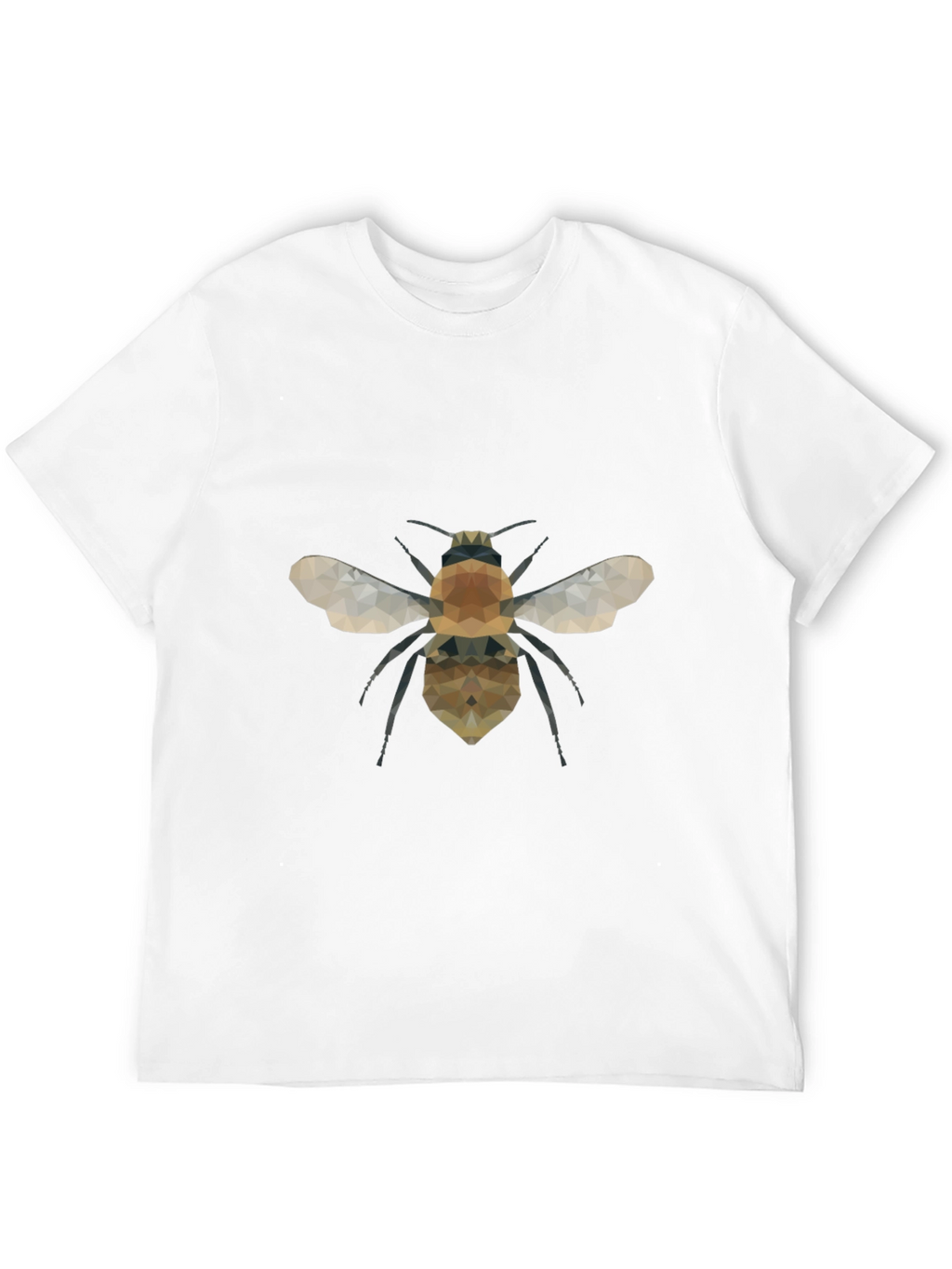 Geometric Bee Graphic Tee - Modern Black T-Shirt