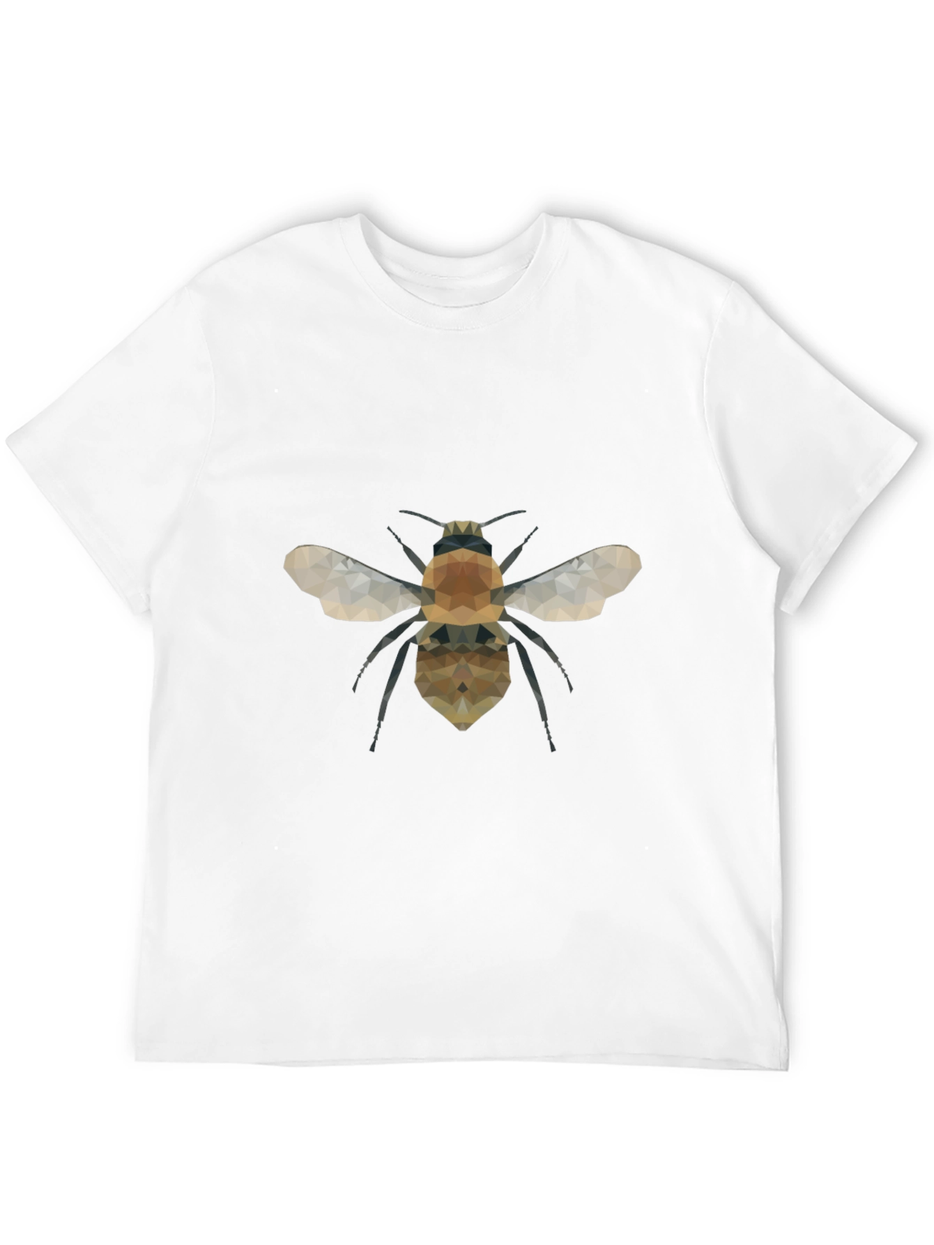 Geometric Bee Graphic Tee - Modern Black T-Shirt