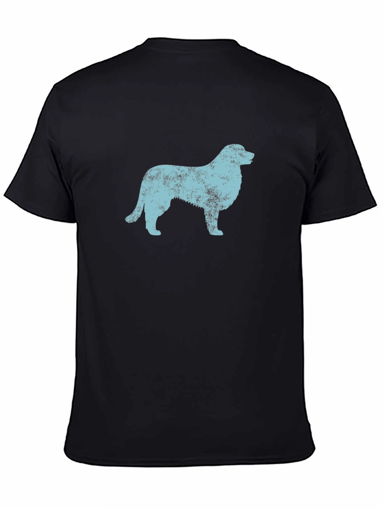 Dog Silhouette Graphic Black T-Shirt