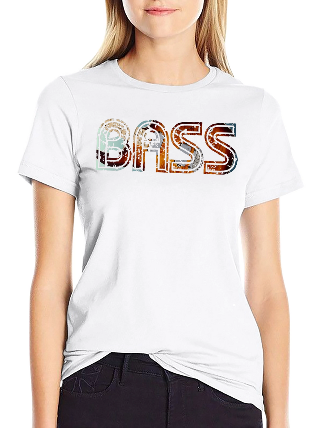 Bass Graphic Tee - Distressed Urban Style