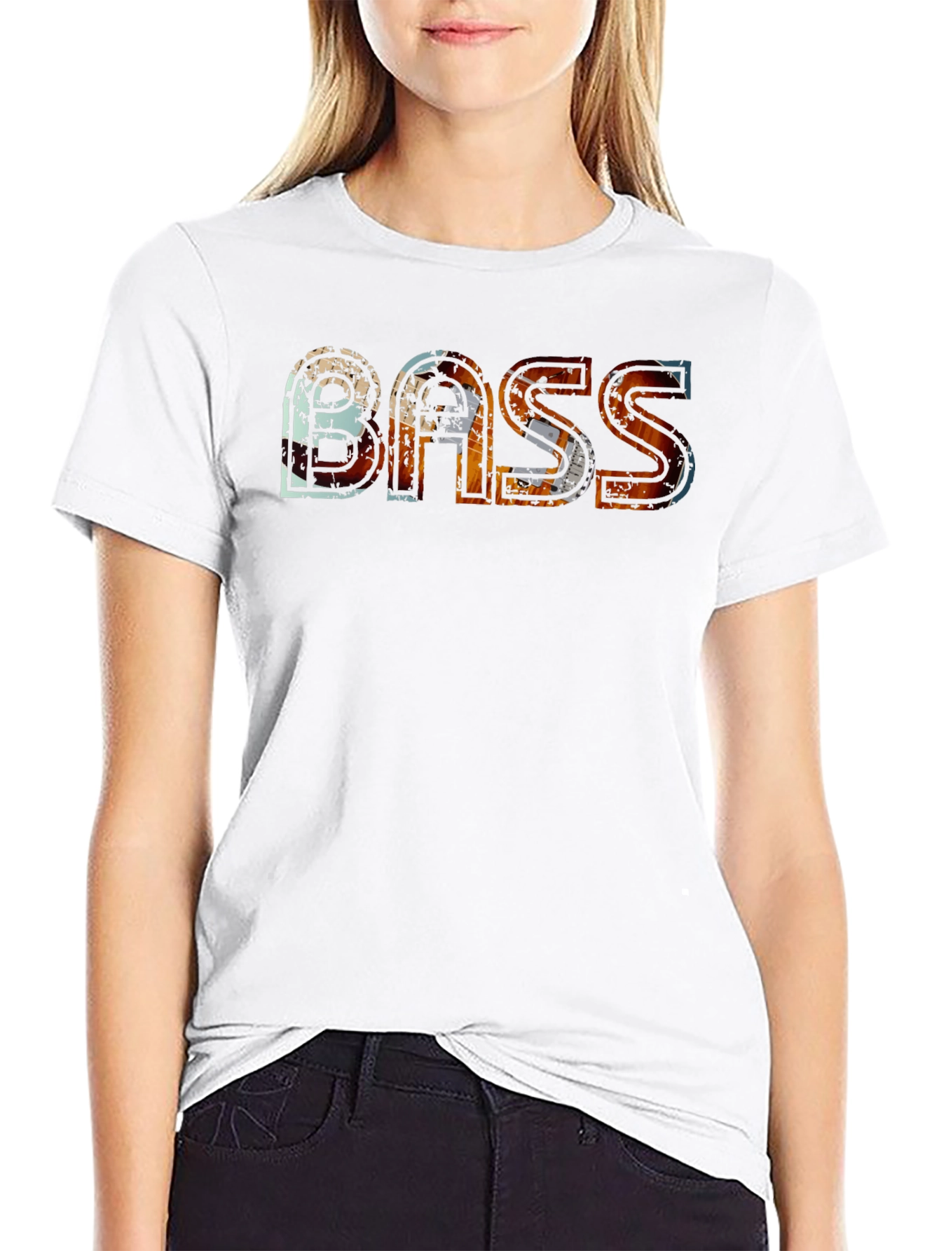 Bass Graphic Tee - Distressed Urban Style