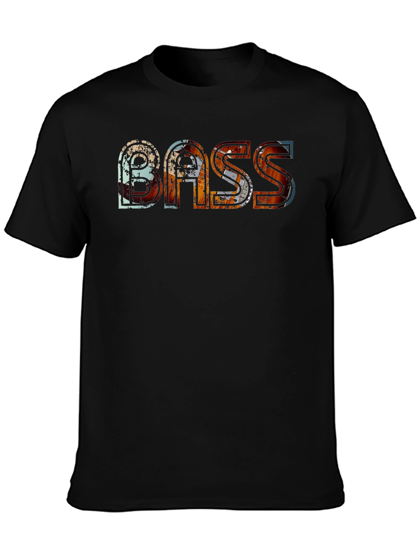 Bass Graphic Tee - Distressed Urban Style