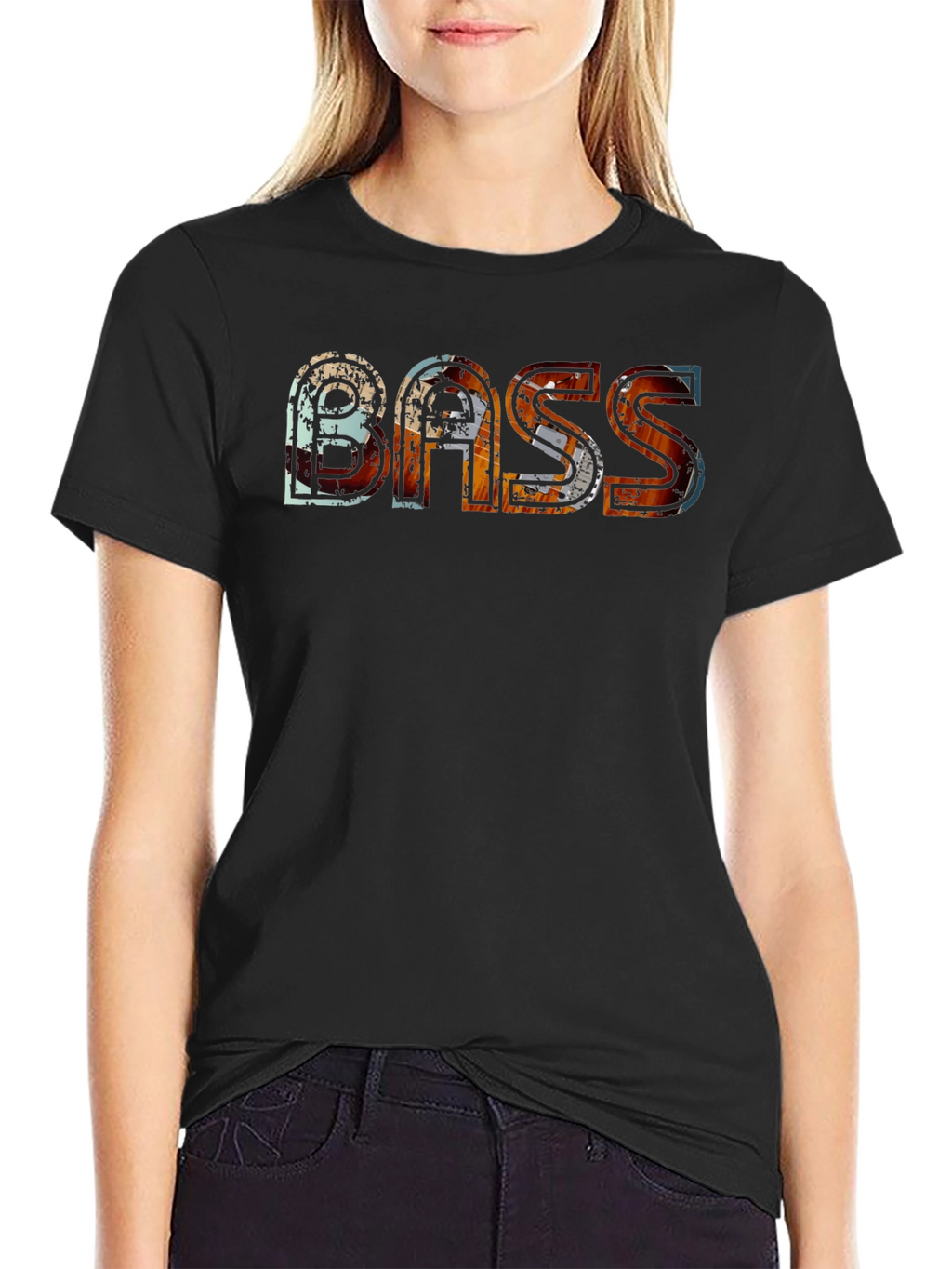 Bass Graphic Tee - Distressed Urban Style