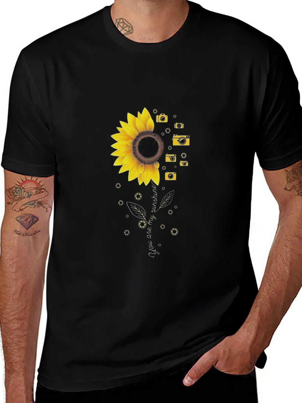 Sunflower Camera Graphic Tee