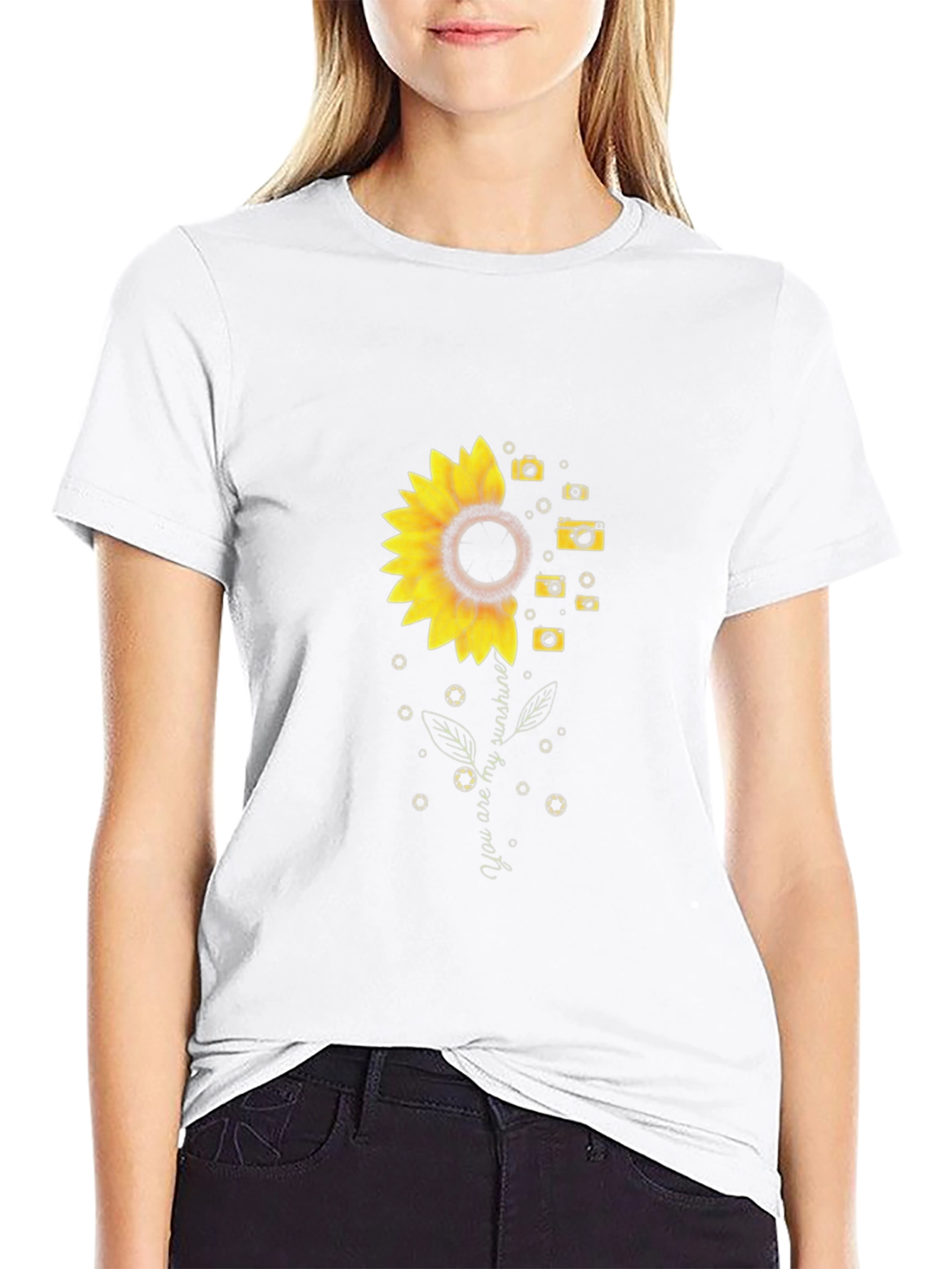 Sunflower Camera Graphic Tee