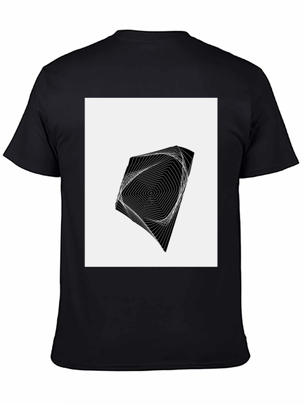Geometric Illusion Black T-Shirt