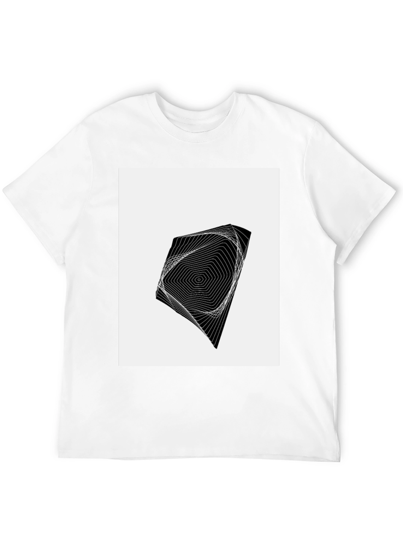 Geometric Illusion Black T-Shirt
