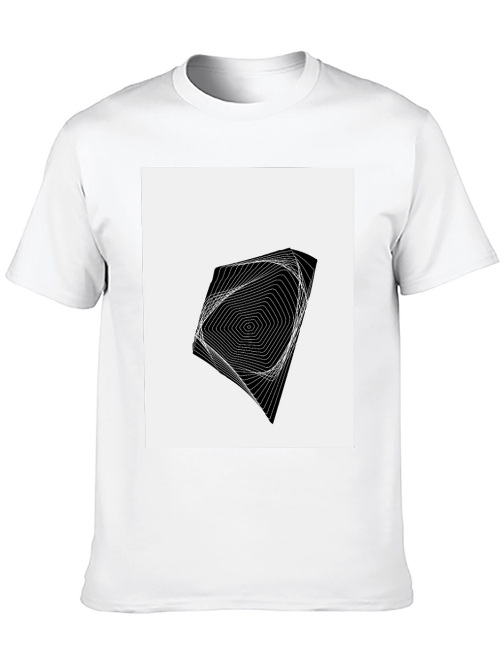 Geometric Illusion Black T-Shirt