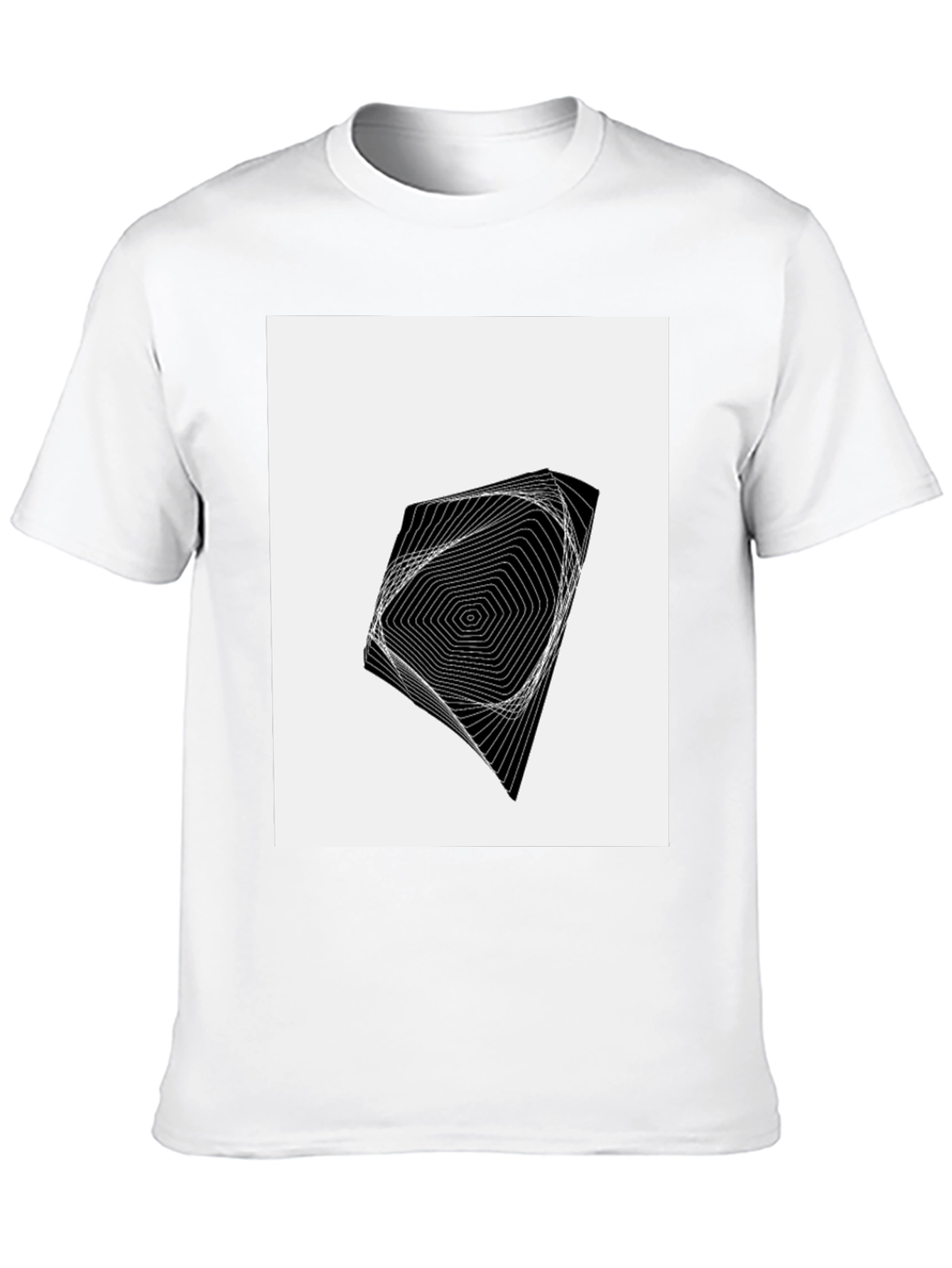 Geometric Illusion Black T-Shirt