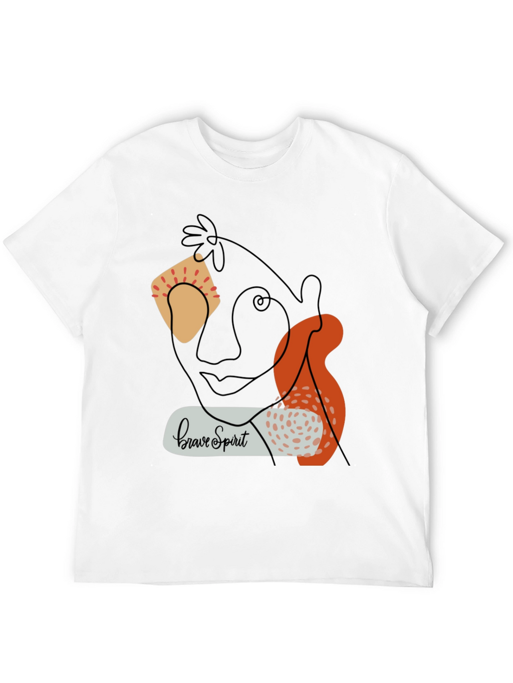 Brave Spirit Graphic Tee - Modern Abstract Design