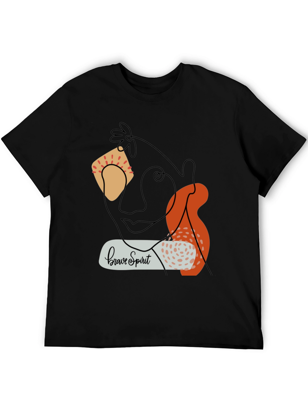 Brave Spirit Graphic Tee - Modern Abstract Design